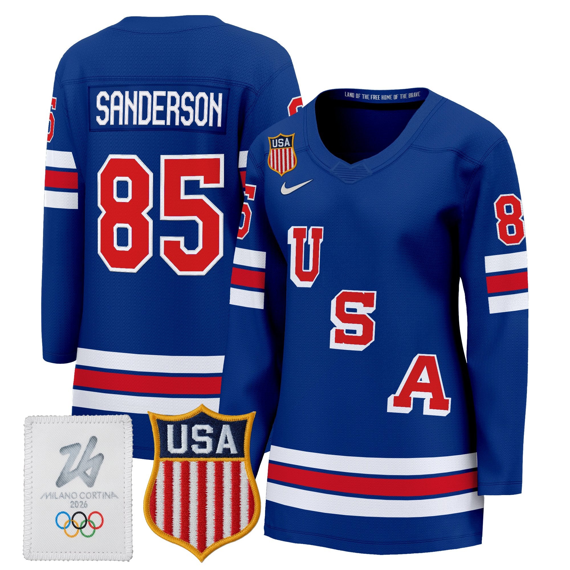 Women's 2026 USA Olympic Premium Hockey Jersey - All Stitched
