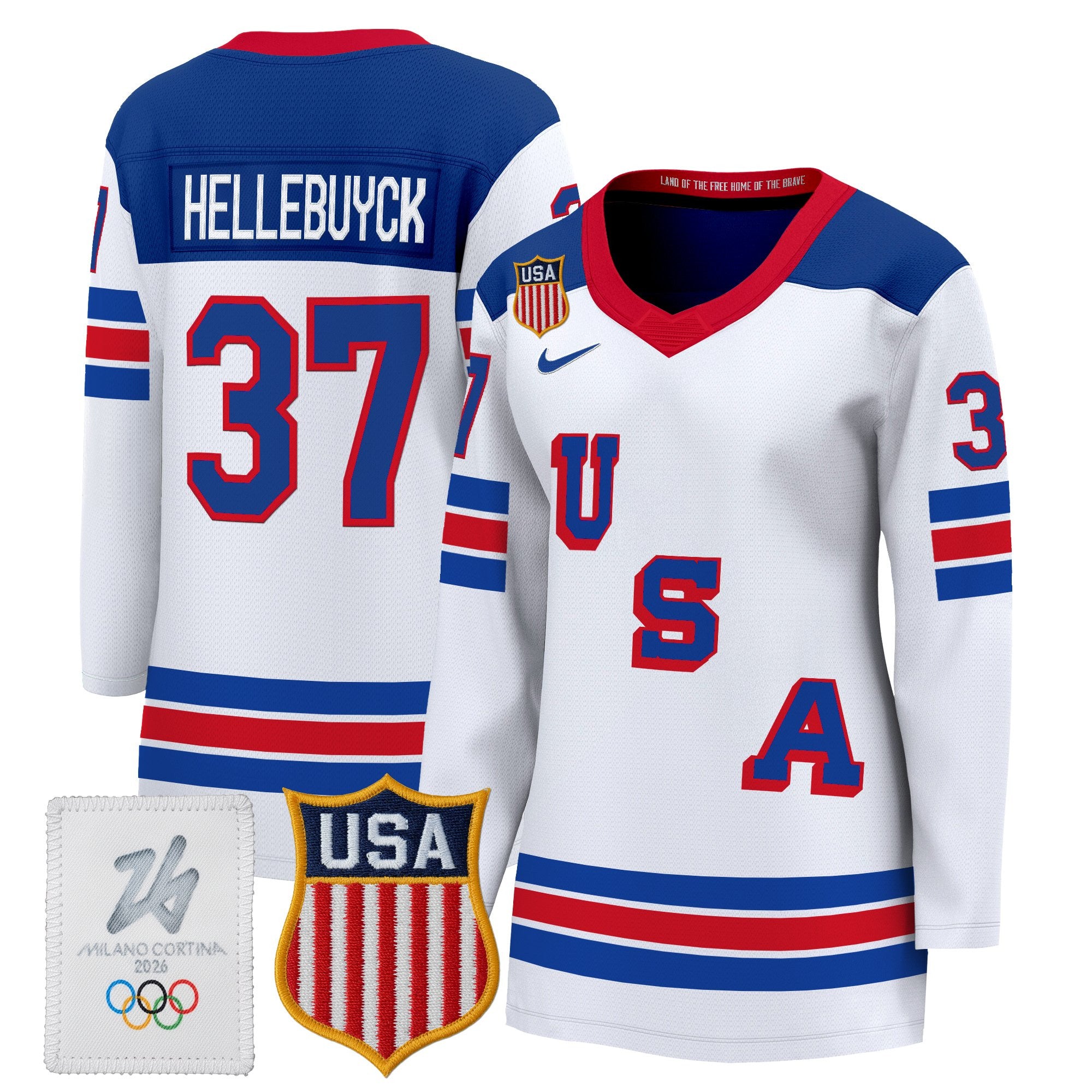 Women's 2026 USA Olympic Premium Hockey Jersey - All Stitched