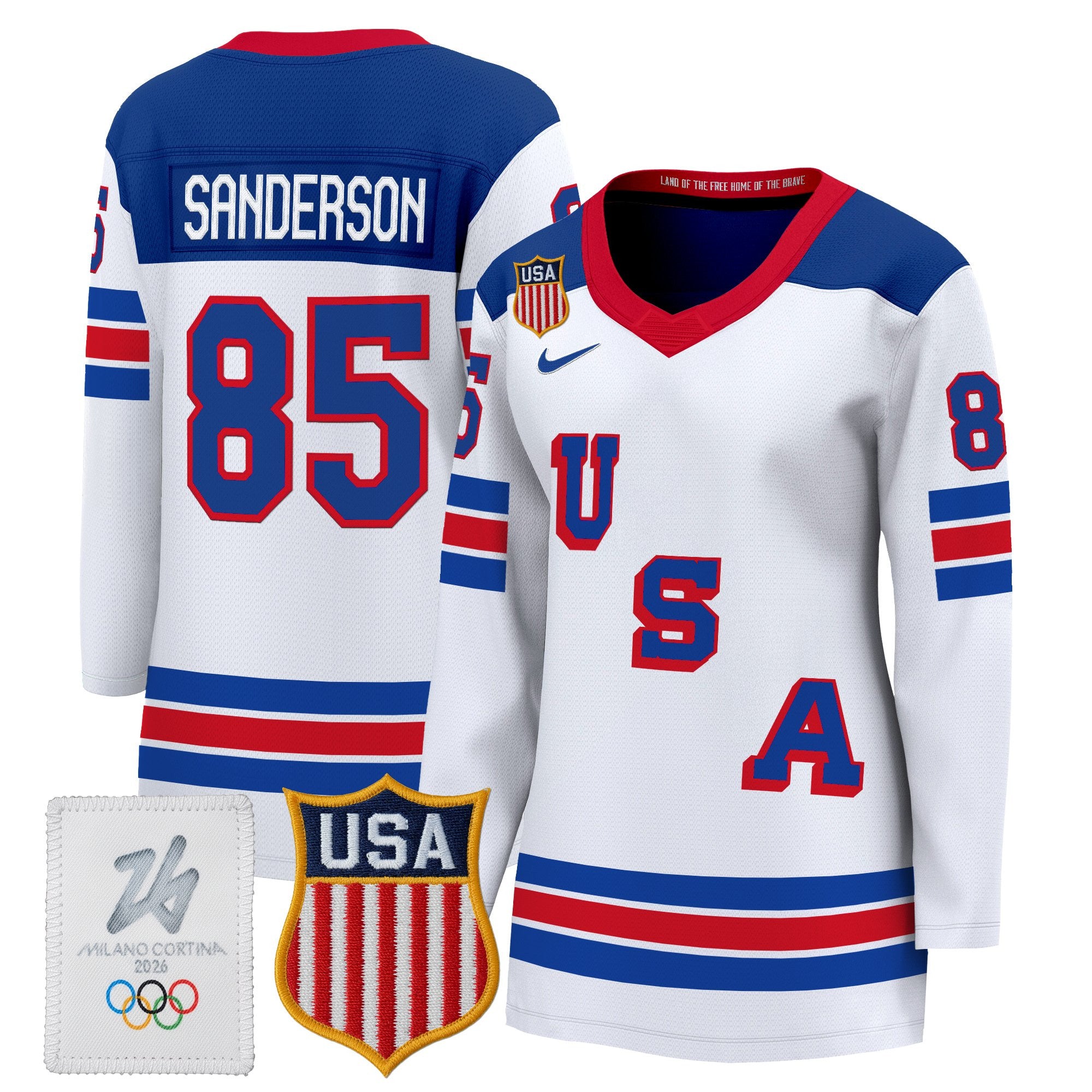 Women's 2026 USA Olympic Premium Hockey Jersey - All Stitched