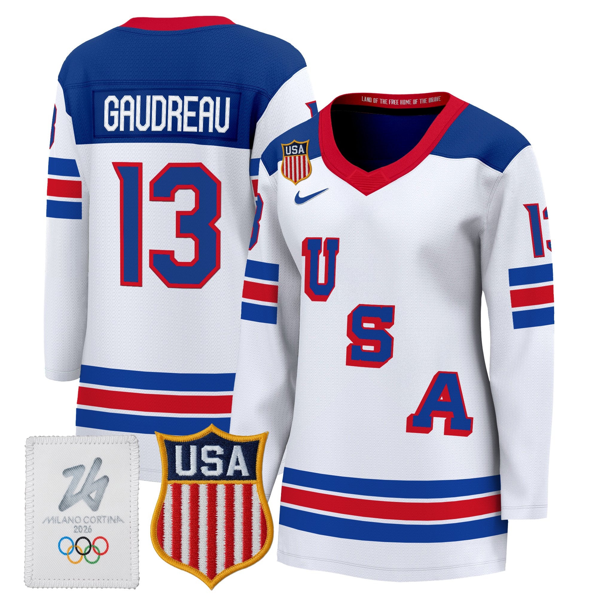 Women's 2026 USA Olympic Premium Hockey Jersey - All Stitched