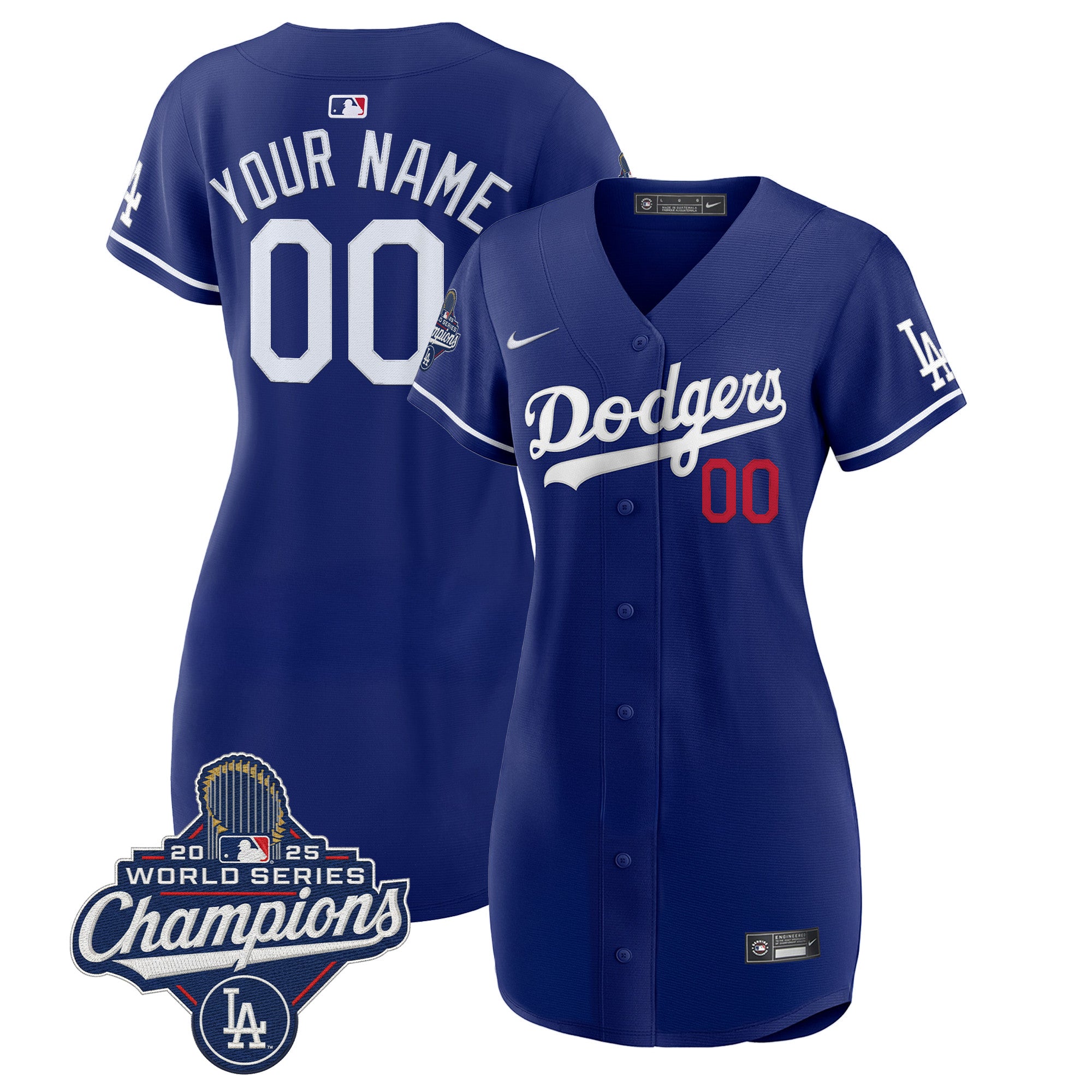 Dodgers 2025 World Series Champions Patch Custom Baseball Dress - All Stitched