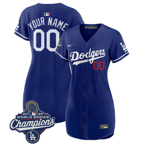 Dodgers 2025 World Series Champions Patch Custom Baseball Dress - All Stitched