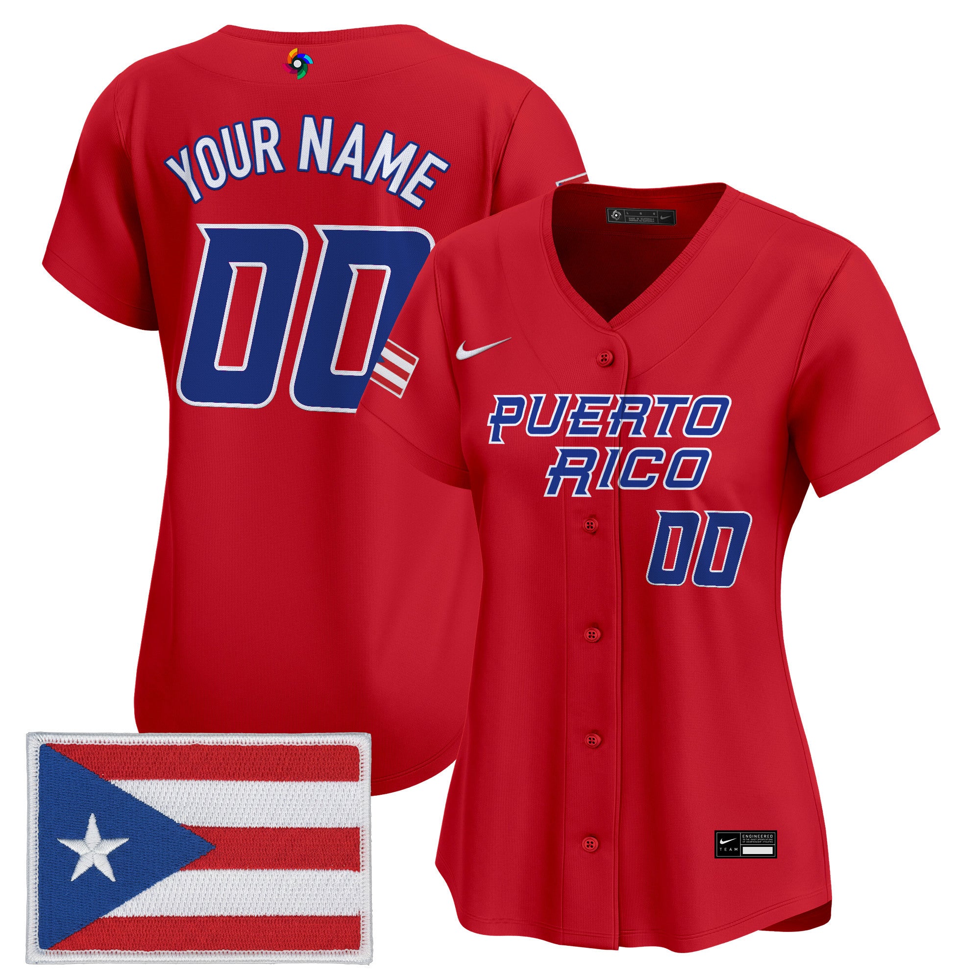 Team Puerto Rico World Baseball Classic Vapor Premier Custom Jersey - 2026 Roster - All Stitched
