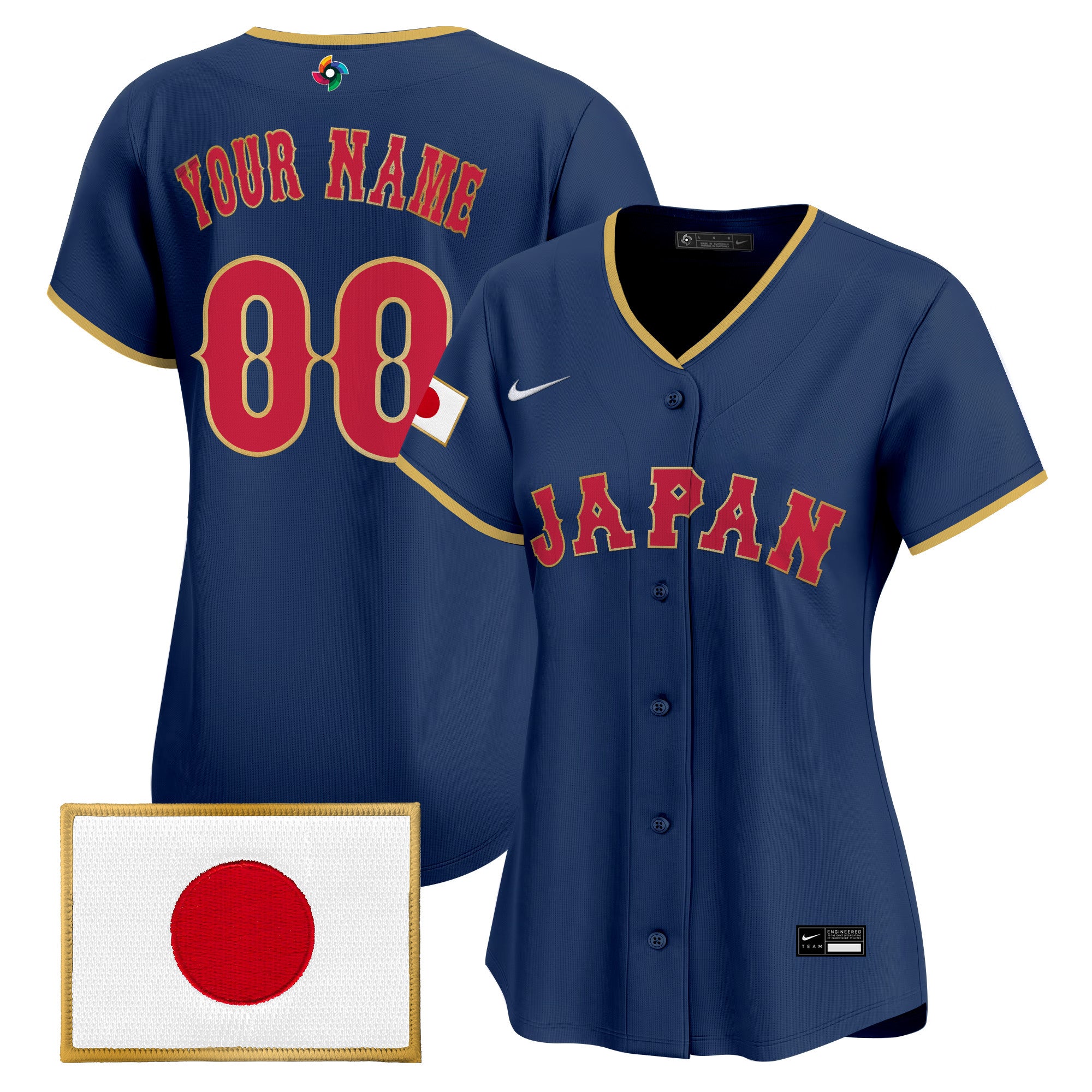 Team Japan World Baseball Classic Vapor Premier Custom Jersey - All Stitched