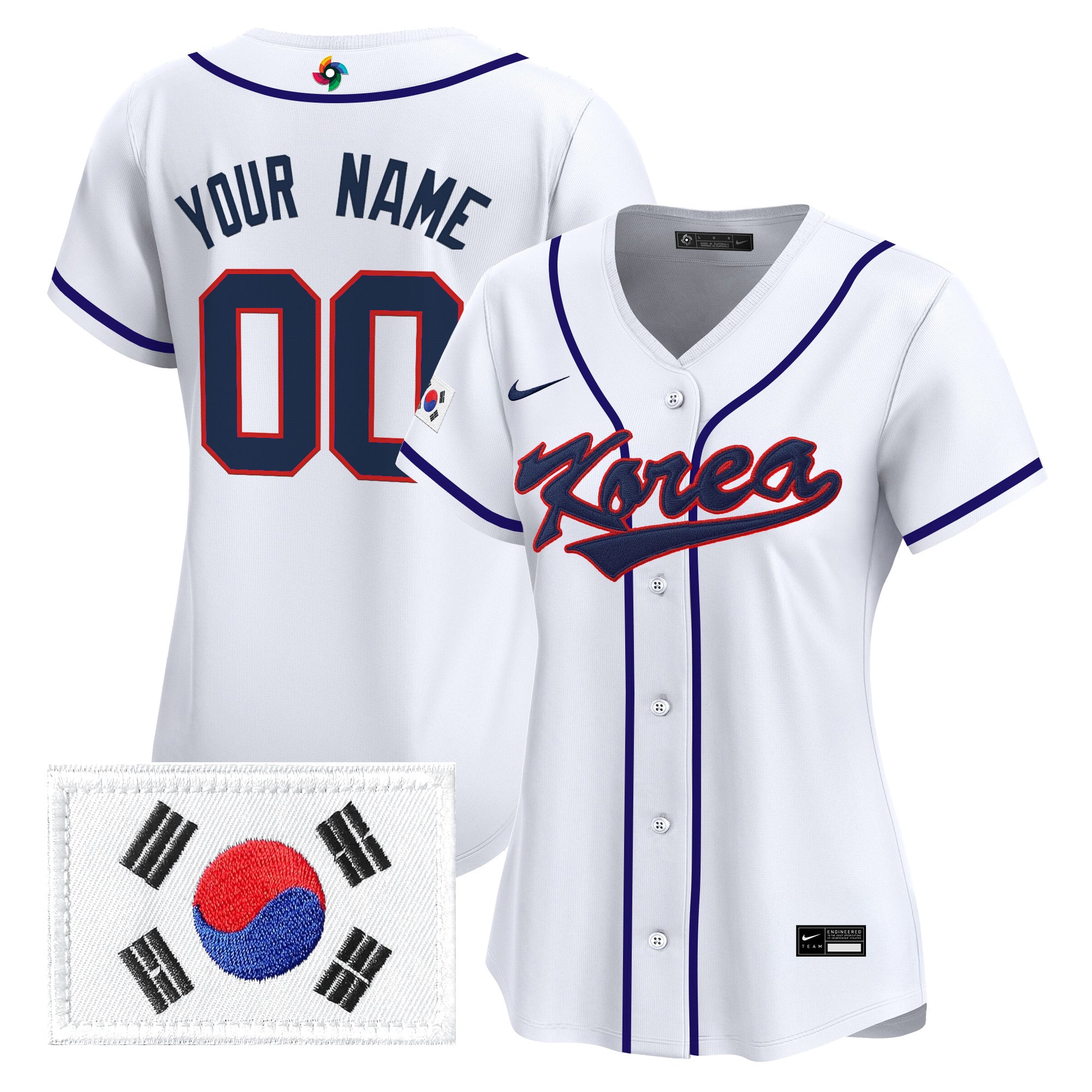 Team Korea 2026 World Baseball Classic Vapor Premier Custom Jersey - All Stitched