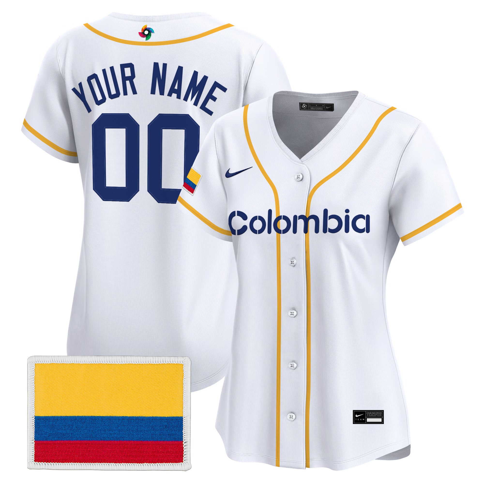 Team Colombia 2026 World Baseball Classic Vapor Premier Custom Jersey - All Stitched