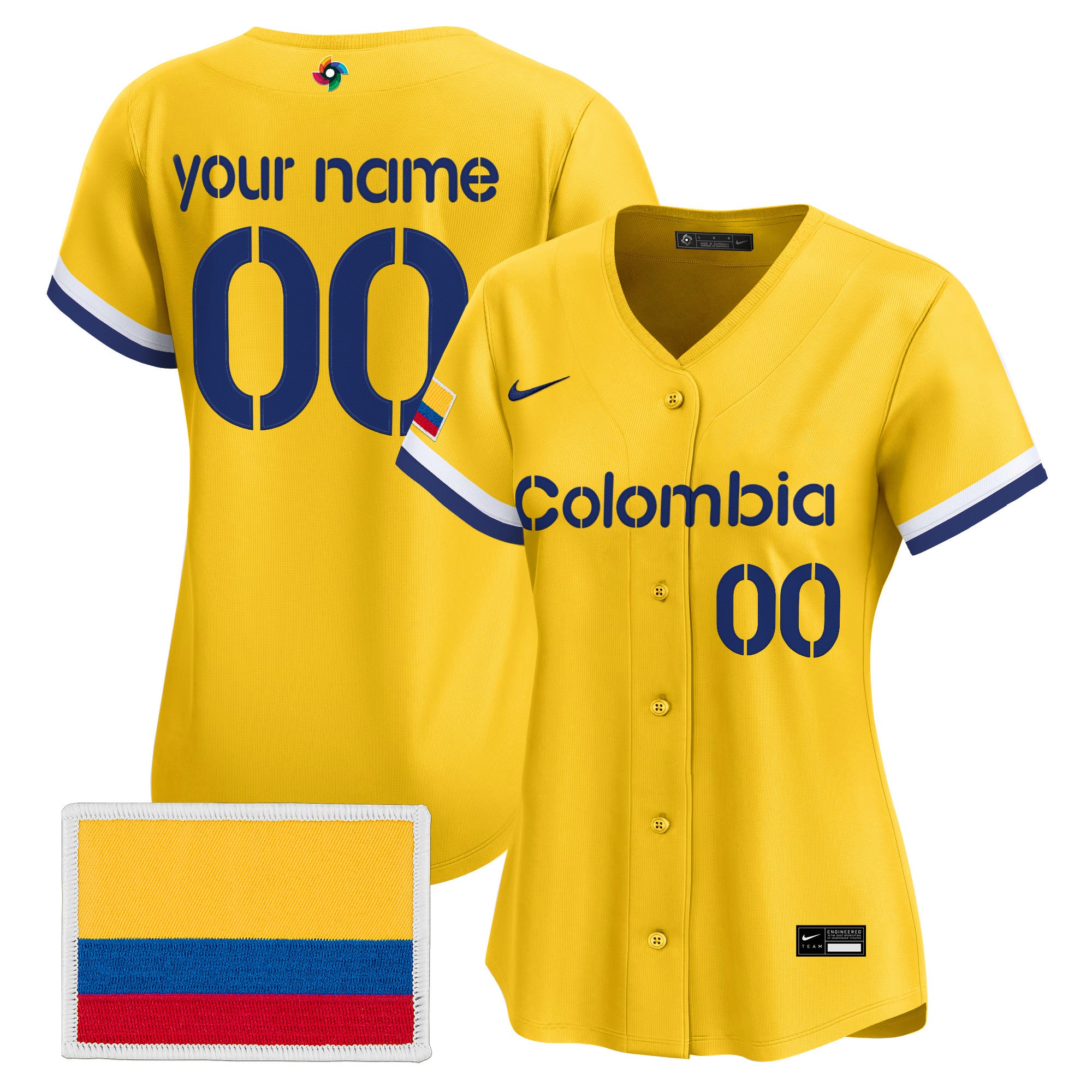 Team Colombia 2026 World Baseball Classic Vapor Premier Custom Jersey - All Stitched