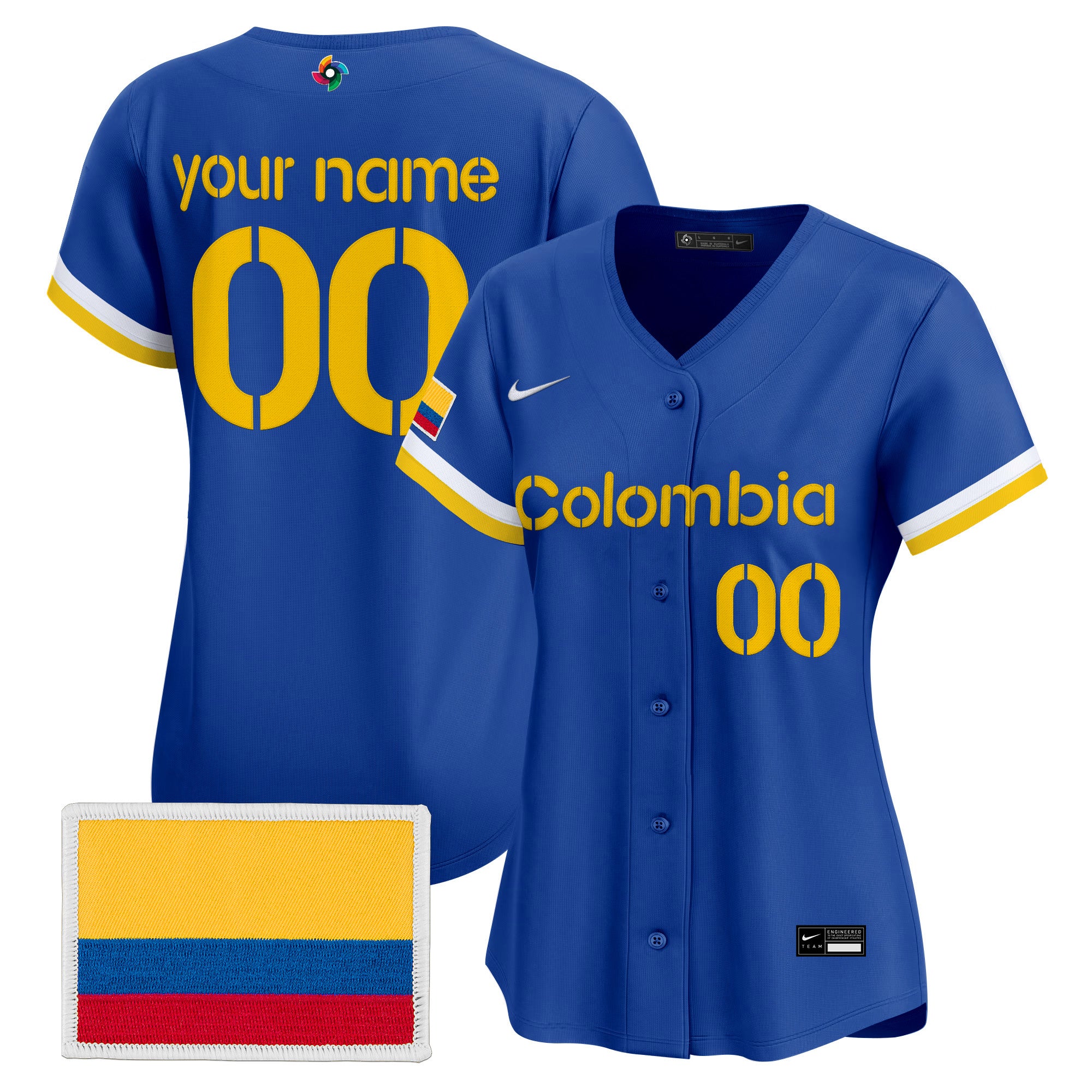 Team Colombia 2026 World Baseball Classic Vapor Premier Custom Jersey - All Stitched
