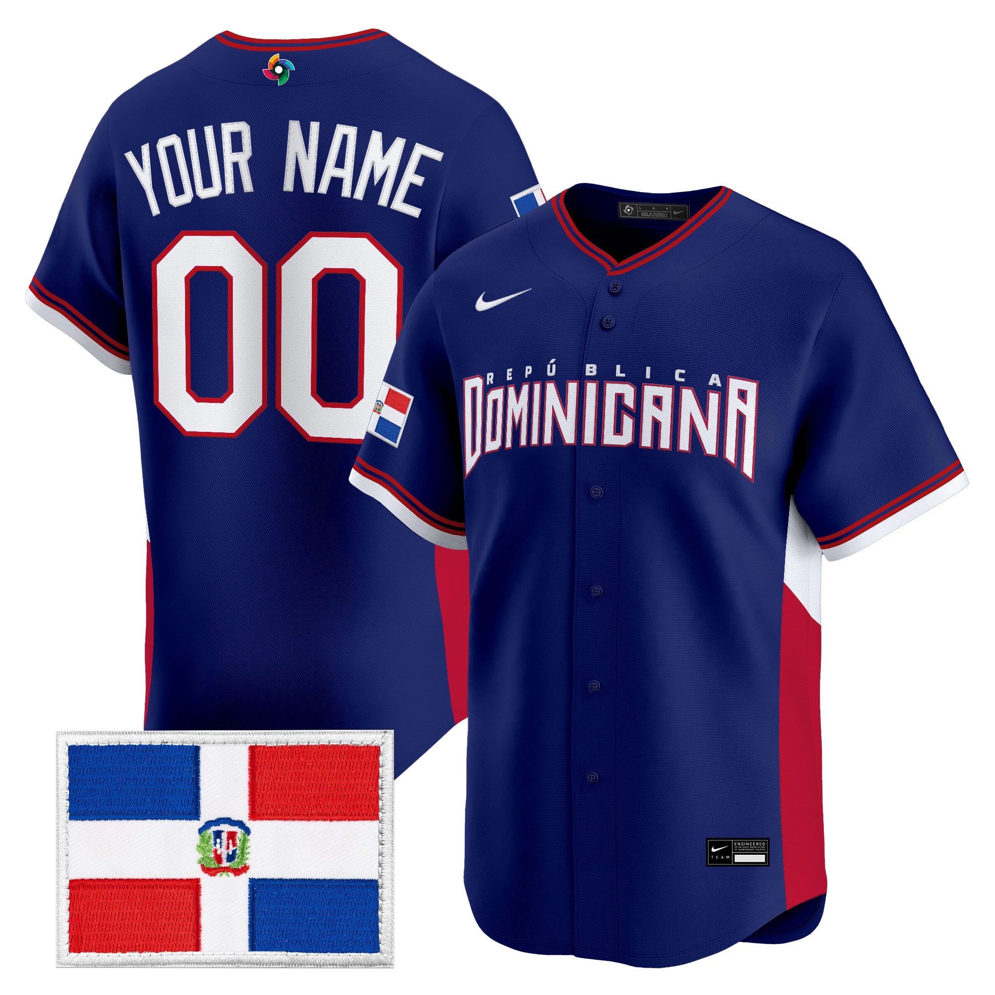 Team Dominican Republic World Baseball Classic Vapor Premier Custom Jersey - All Stitched