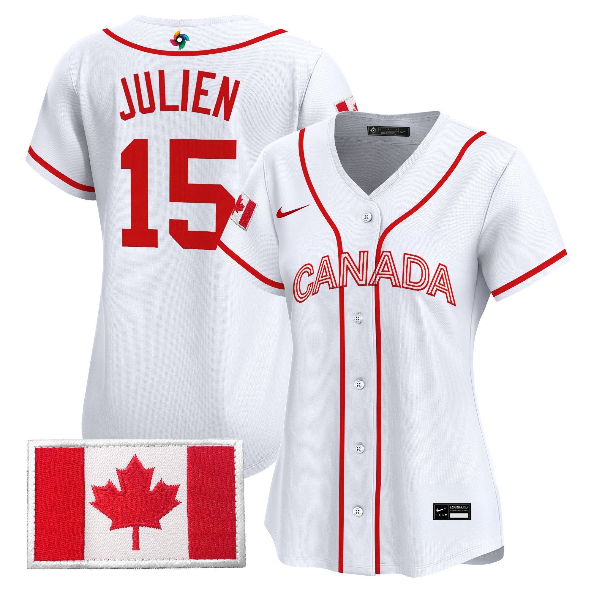 Women's Team Canada World Baseball Classic Vapor Premier Jersey - All Stitched