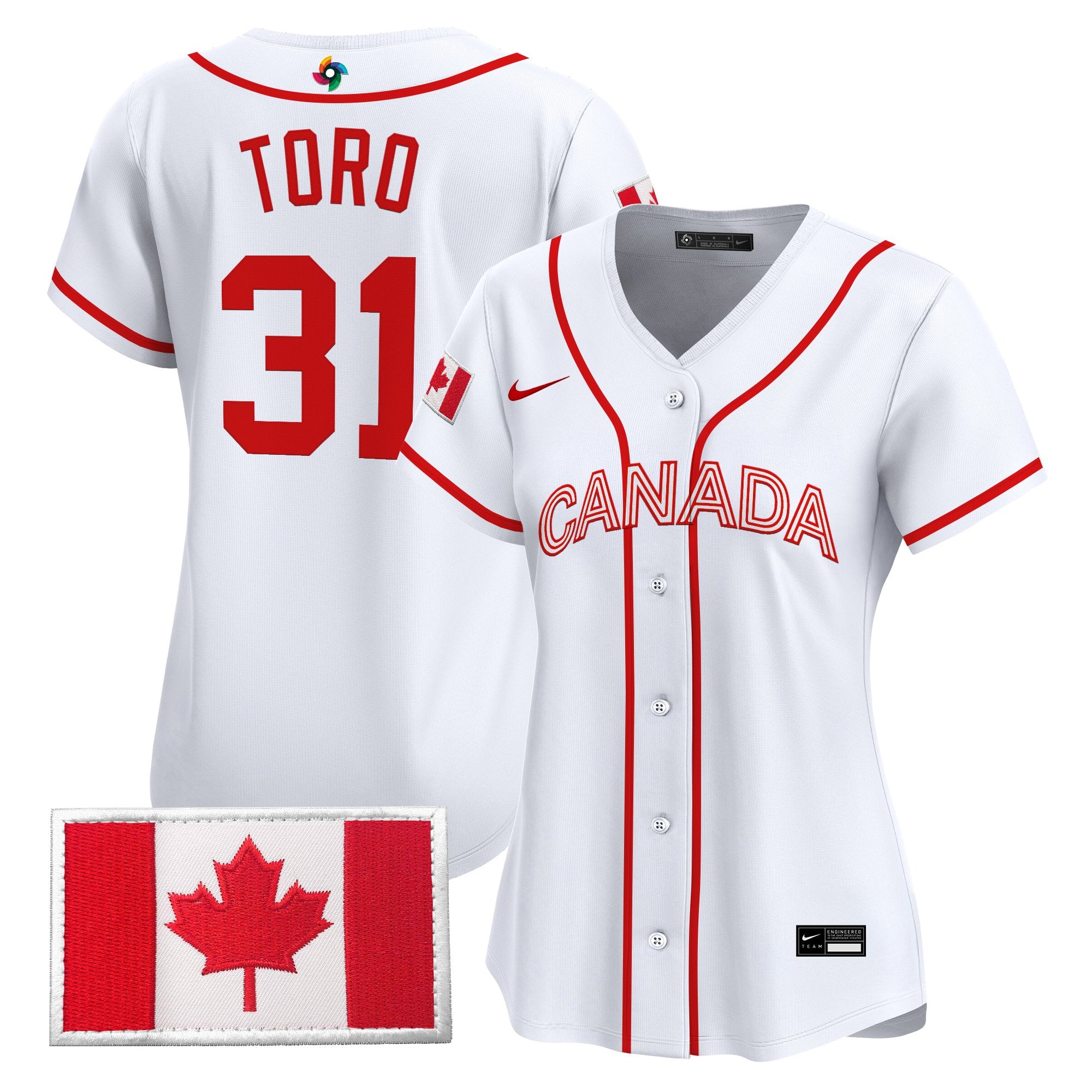 Women's Team Canada World Baseball Classic Vapor Premier Jersey - All Stitched