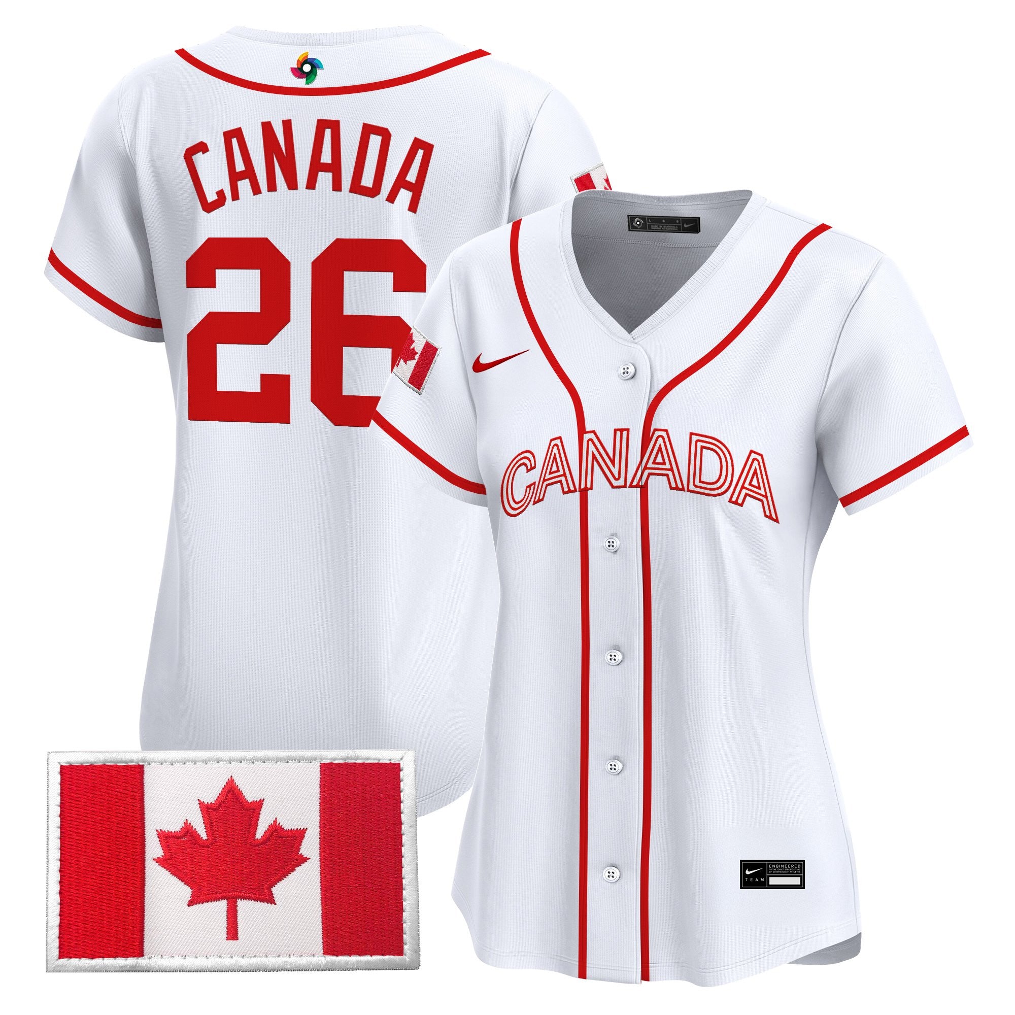 Women's Team Canada World Baseball Classic Vapor Premier Jersey - All Stitched