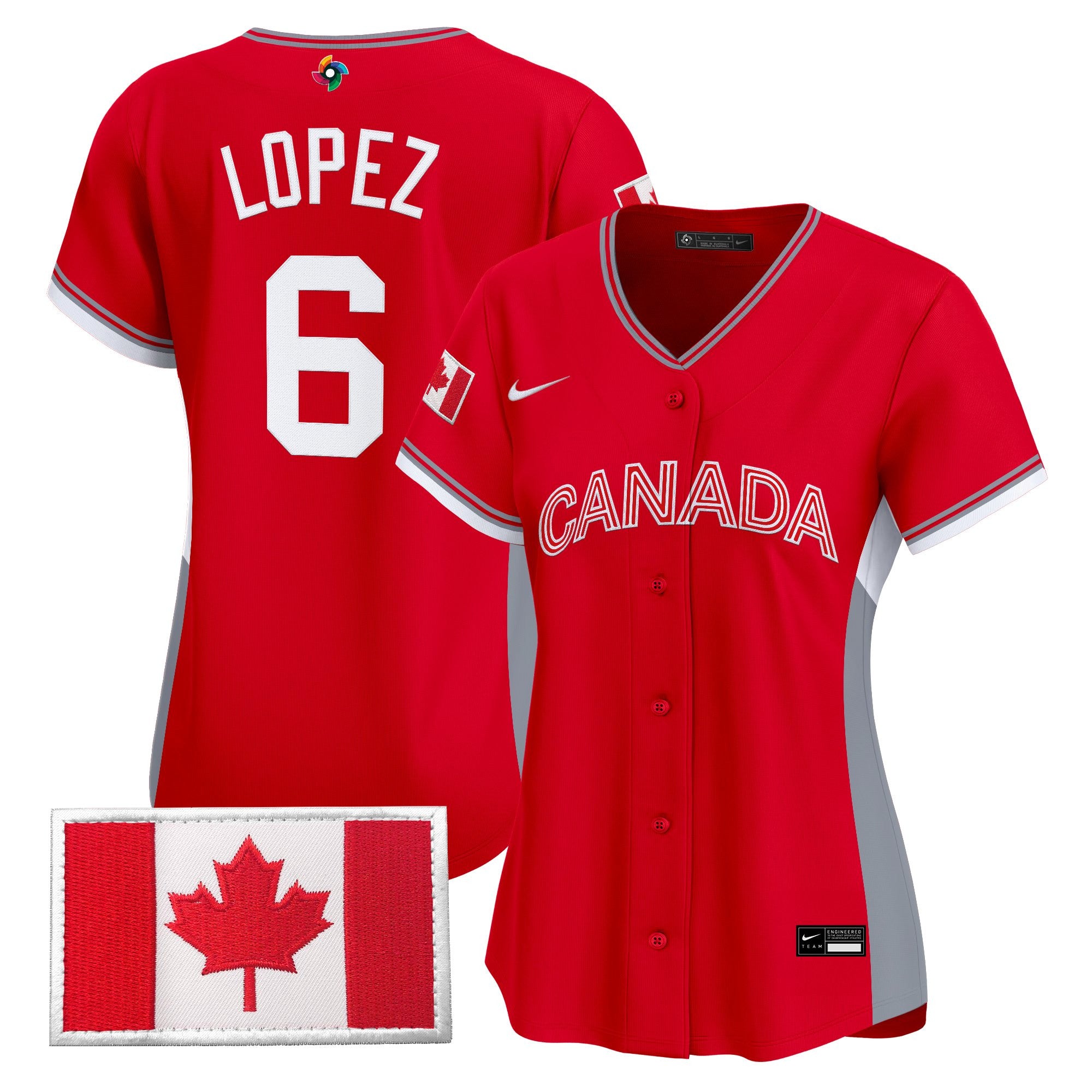 Women's Team Canada World Baseball Classic Vapor Premier Jersey - All Stitched