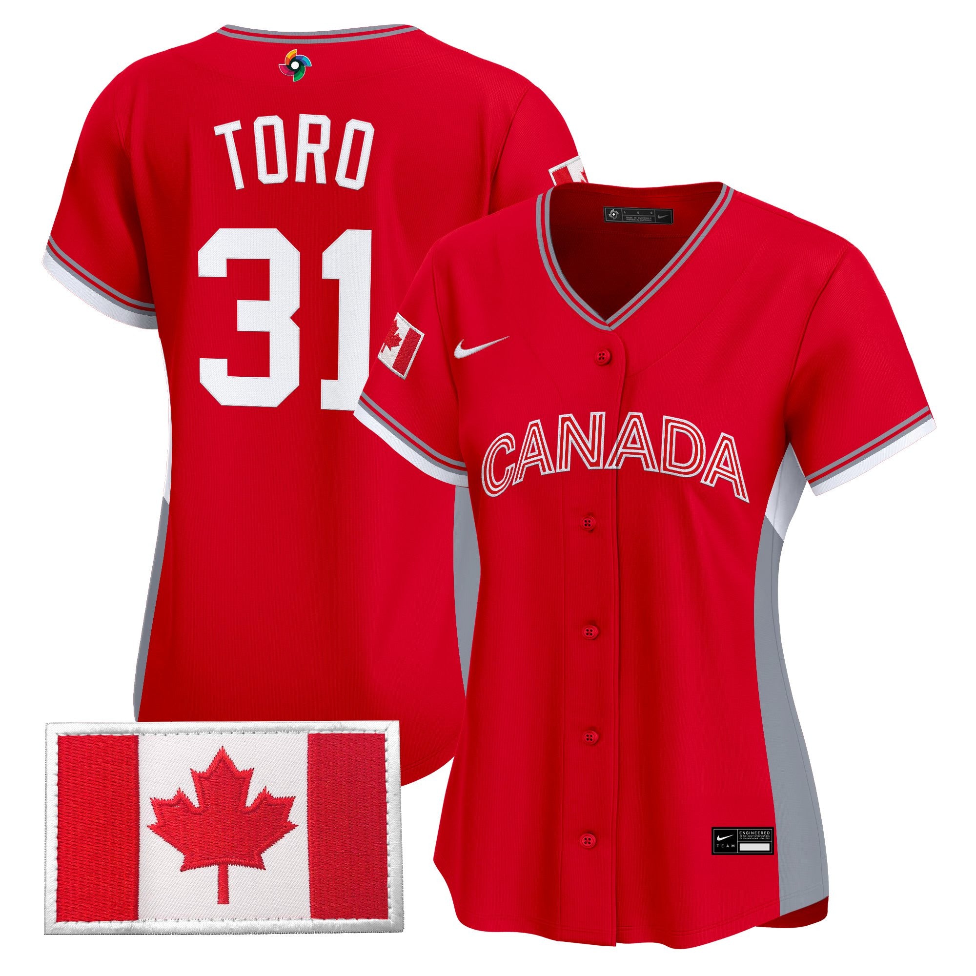 Women's Team Canada World Baseball Classic Vapor Premier Jersey - All Stitched
