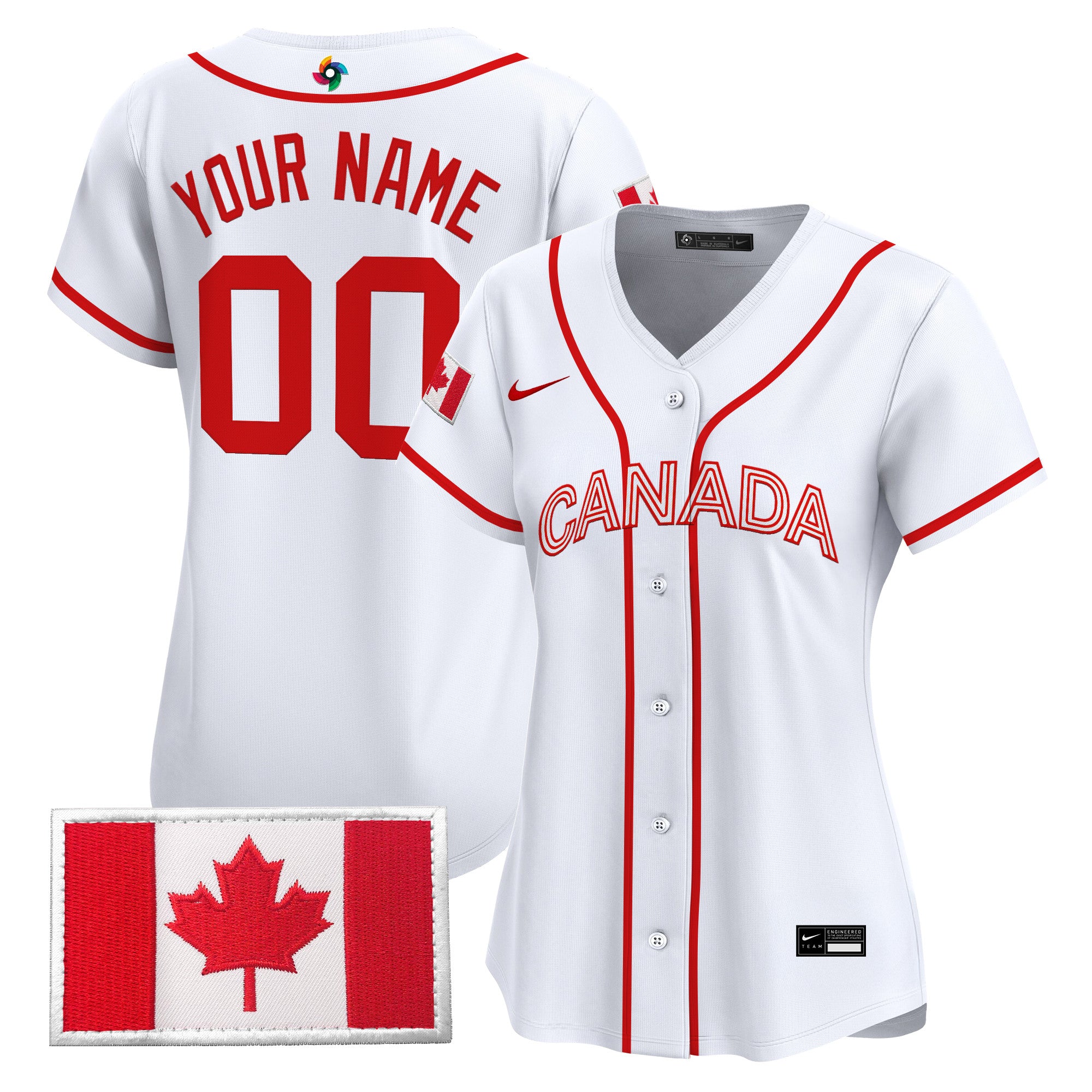 Team Canada World Baseball Classic Vapor Premier Custom Jersey - All Stitched