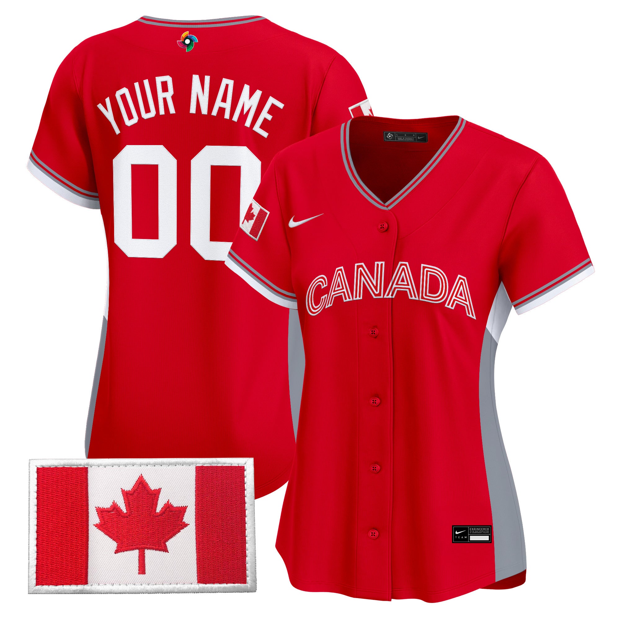 Team Canada World Baseball Classic Vapor Premier Custom Jersey - All Stitched