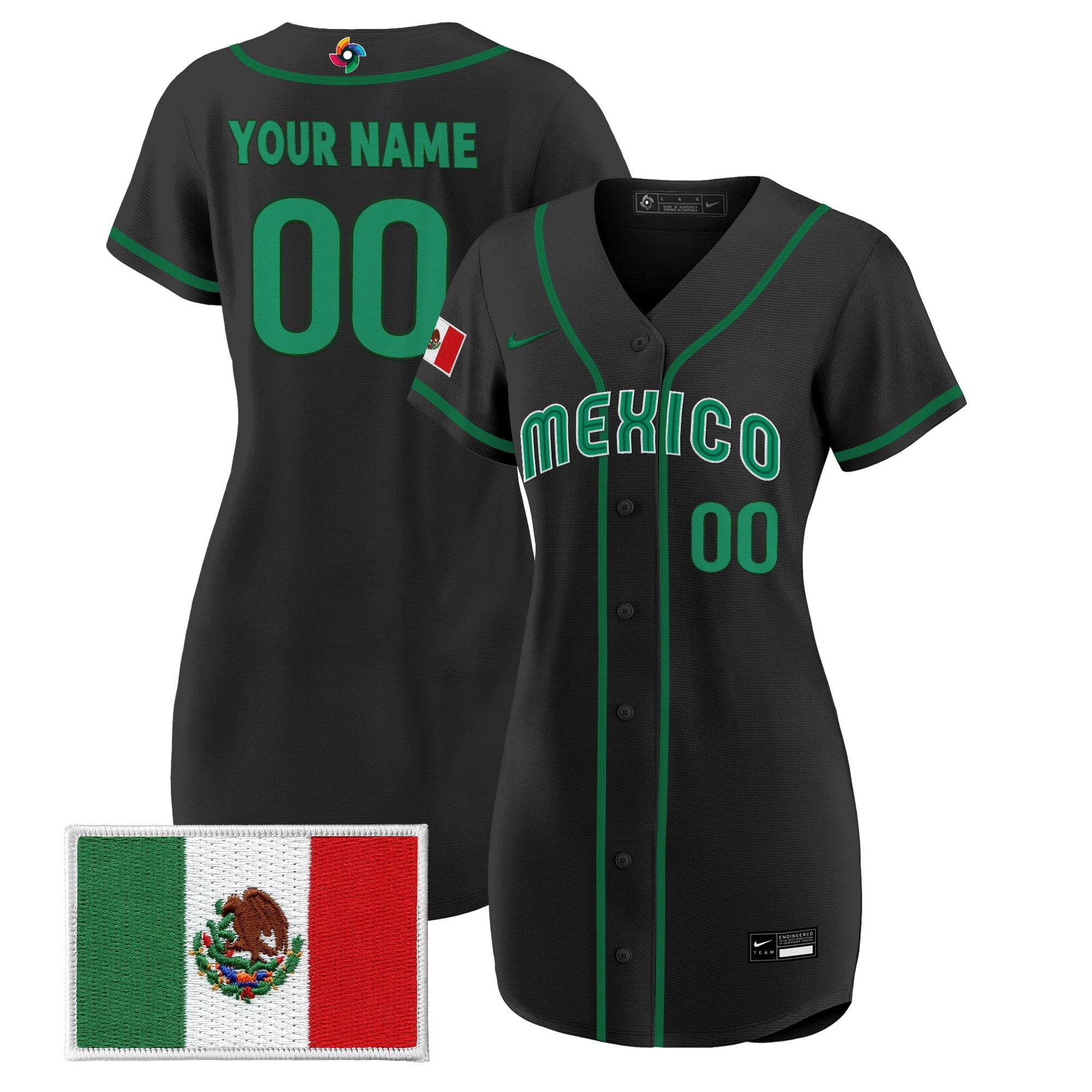 Team Mexico World Baseball Classic Custom Baseball Dress - All Stitched