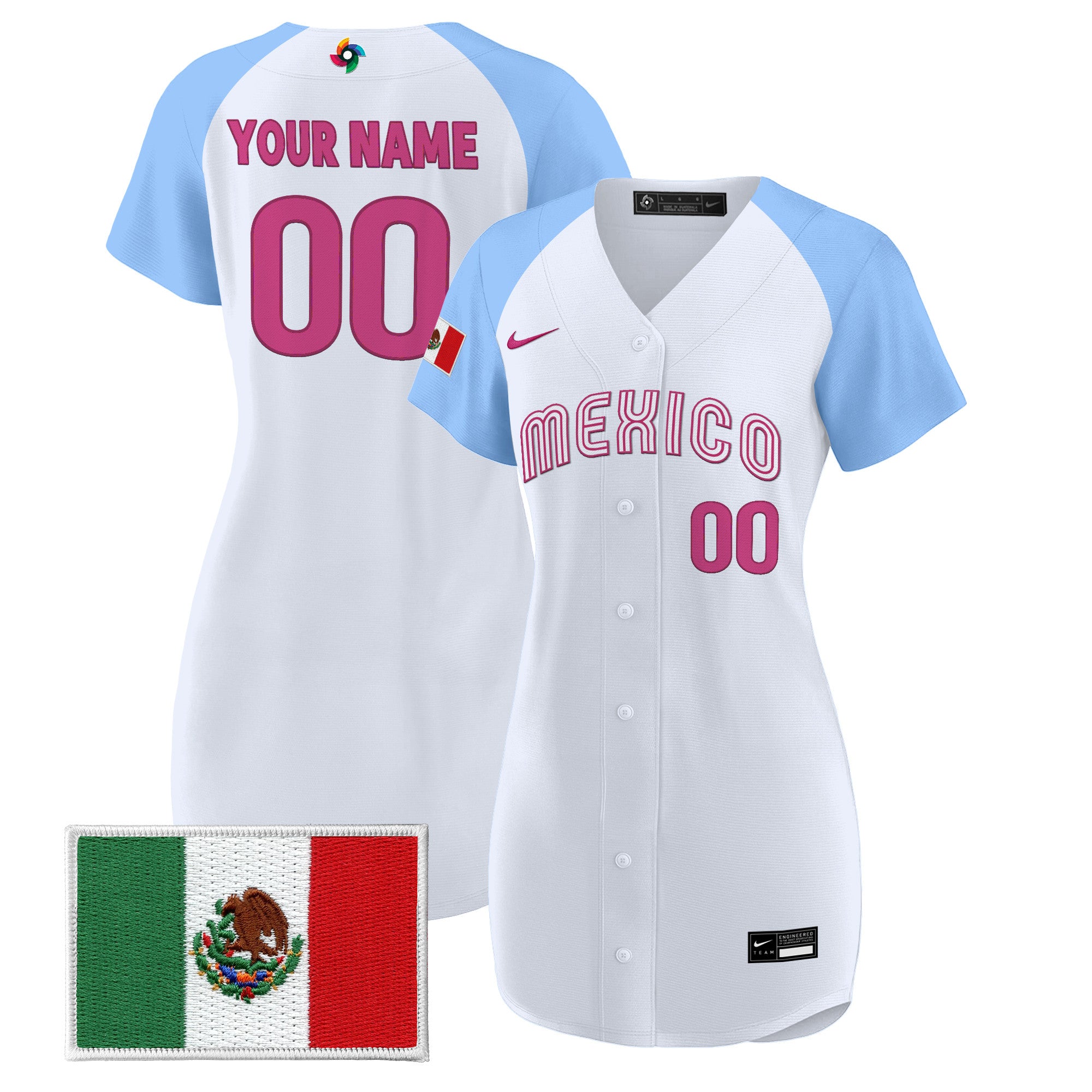 Team Mexico World Baseball Classic Custom Baseball Dress - All Stitched
