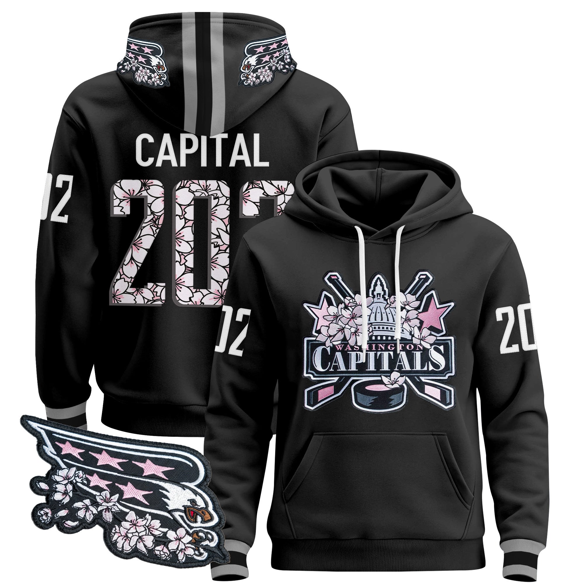 Washington Capitals 2026 Cherry Blossom Pullover Hoodie - All Stitched