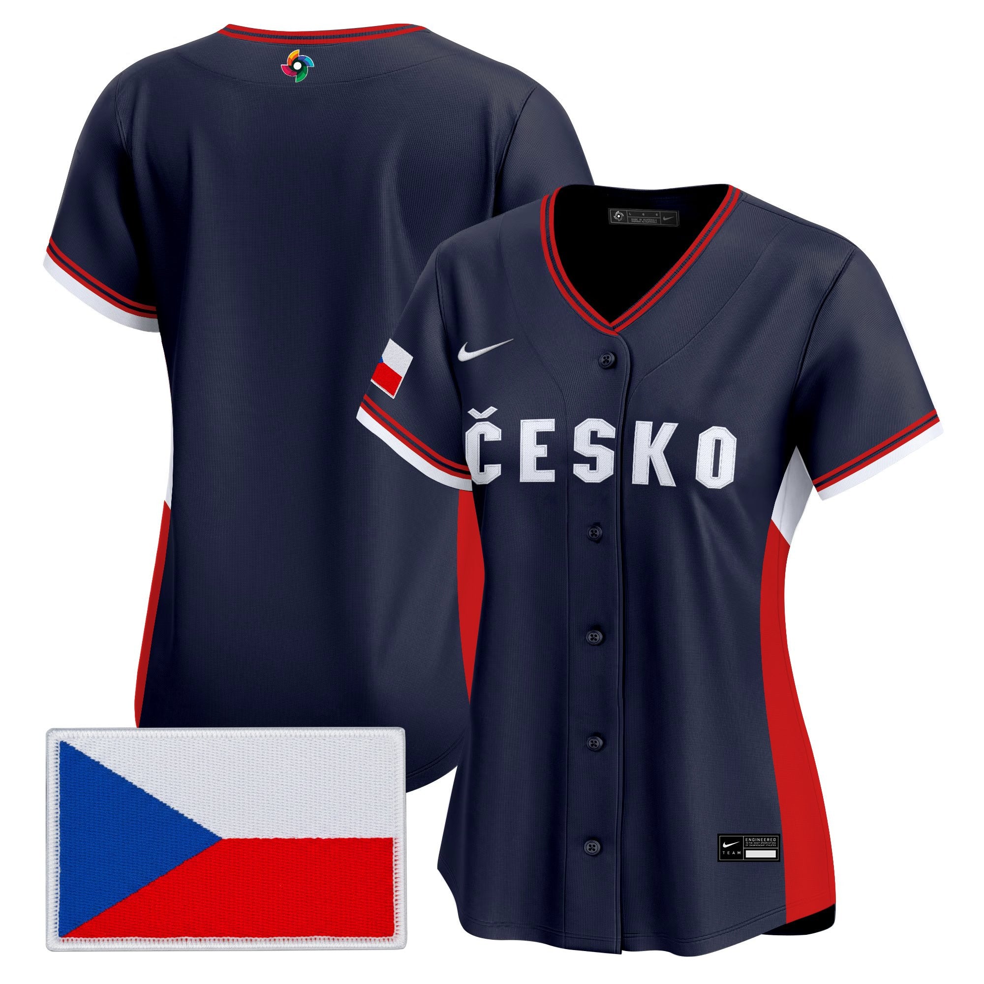Women's Team Czechia 2026 World Baseball Classic Vapor Premier Jersey - All Stitched