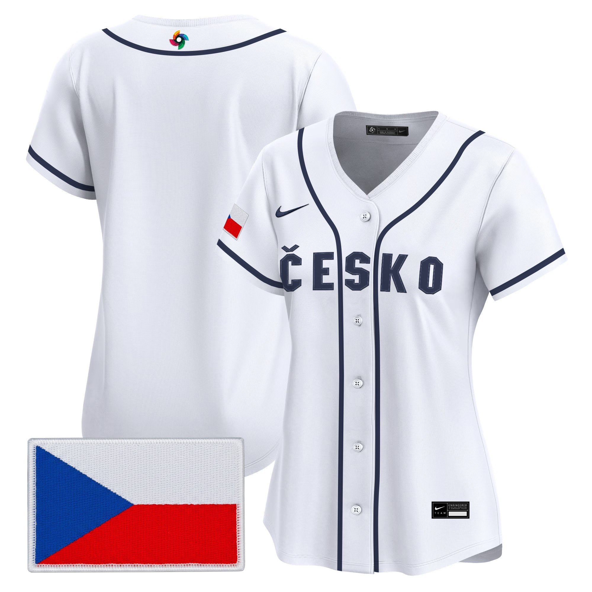 Women's Team Czechia 2026 World Baseball Classic Vapor Premier Jersey - All Stitched