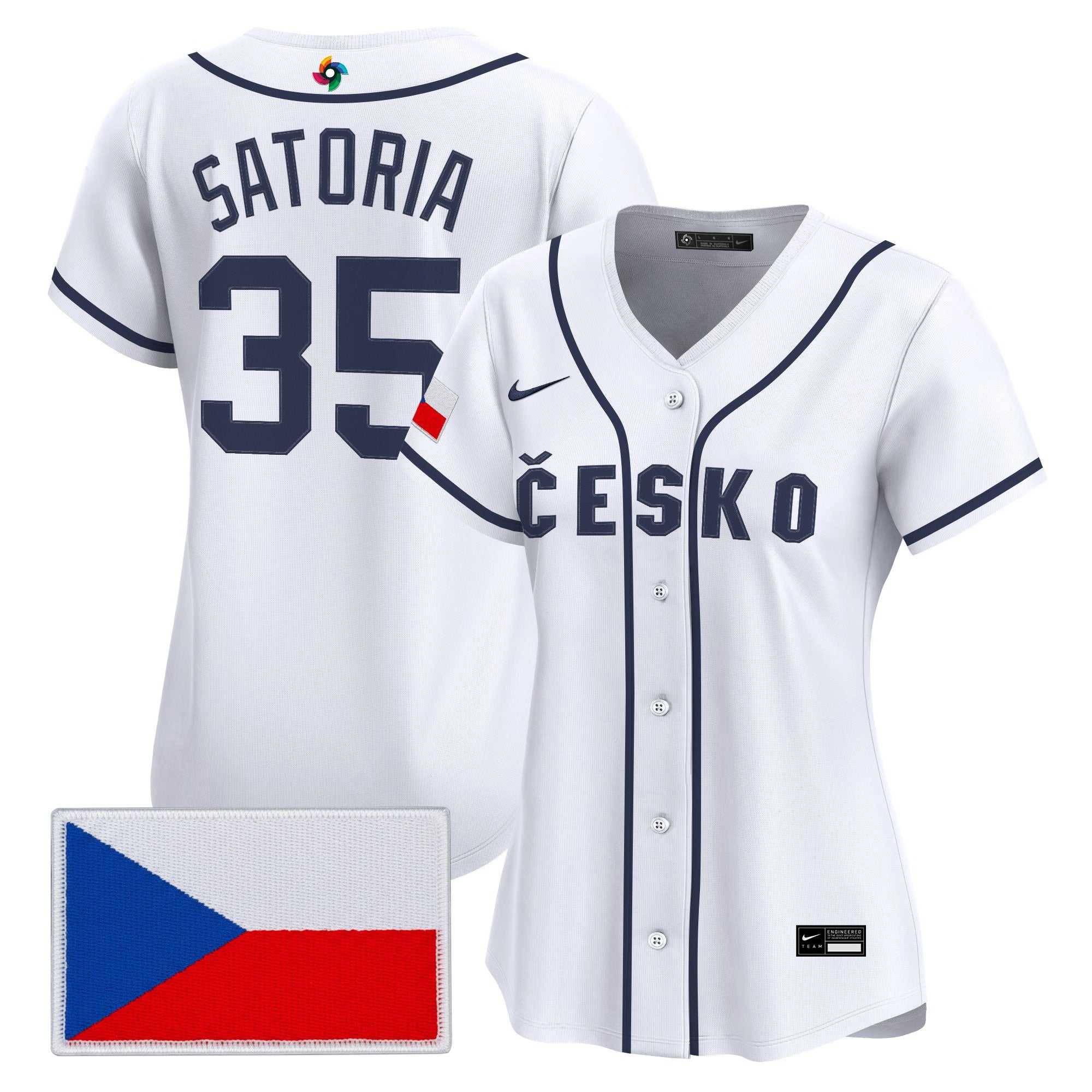 Women's Team Czechia 2026 World Baseball Classic Vapor Premier Jersey - All Stitched