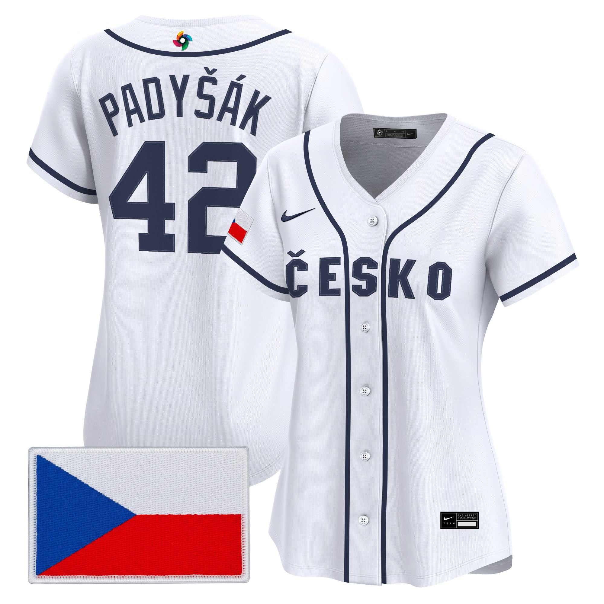 Women's Team Czechia 2026 World Baseball Classic Vapor Premier Jersey - All Stitched