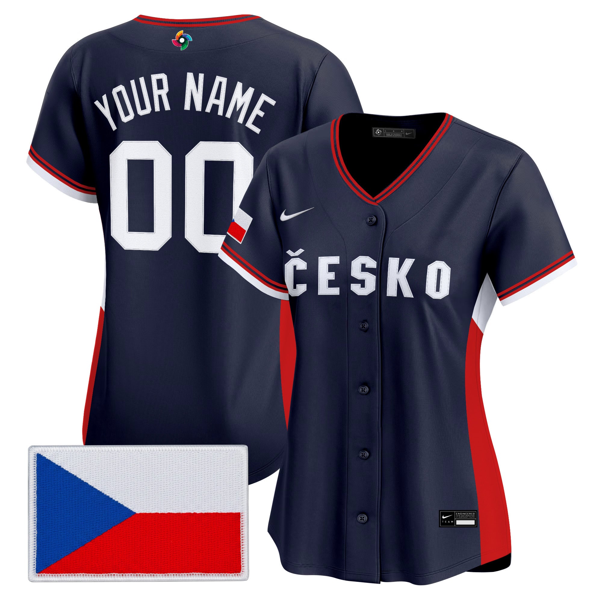Team Czechia 2026 World Baseball Classic Vapor Premier Custom Jersey - All Stitched