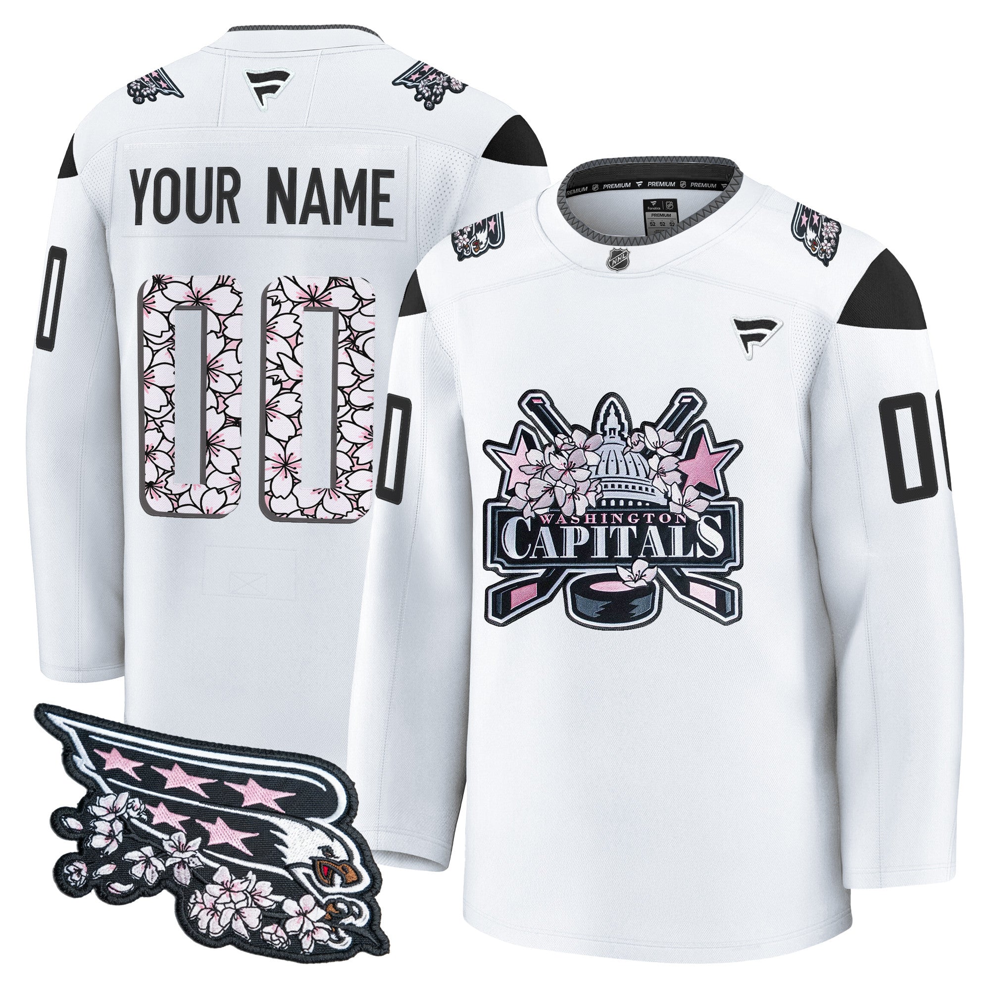 Washington Capitals 2026 Cherry Blossom Premium Custom Jersey - All Stitched