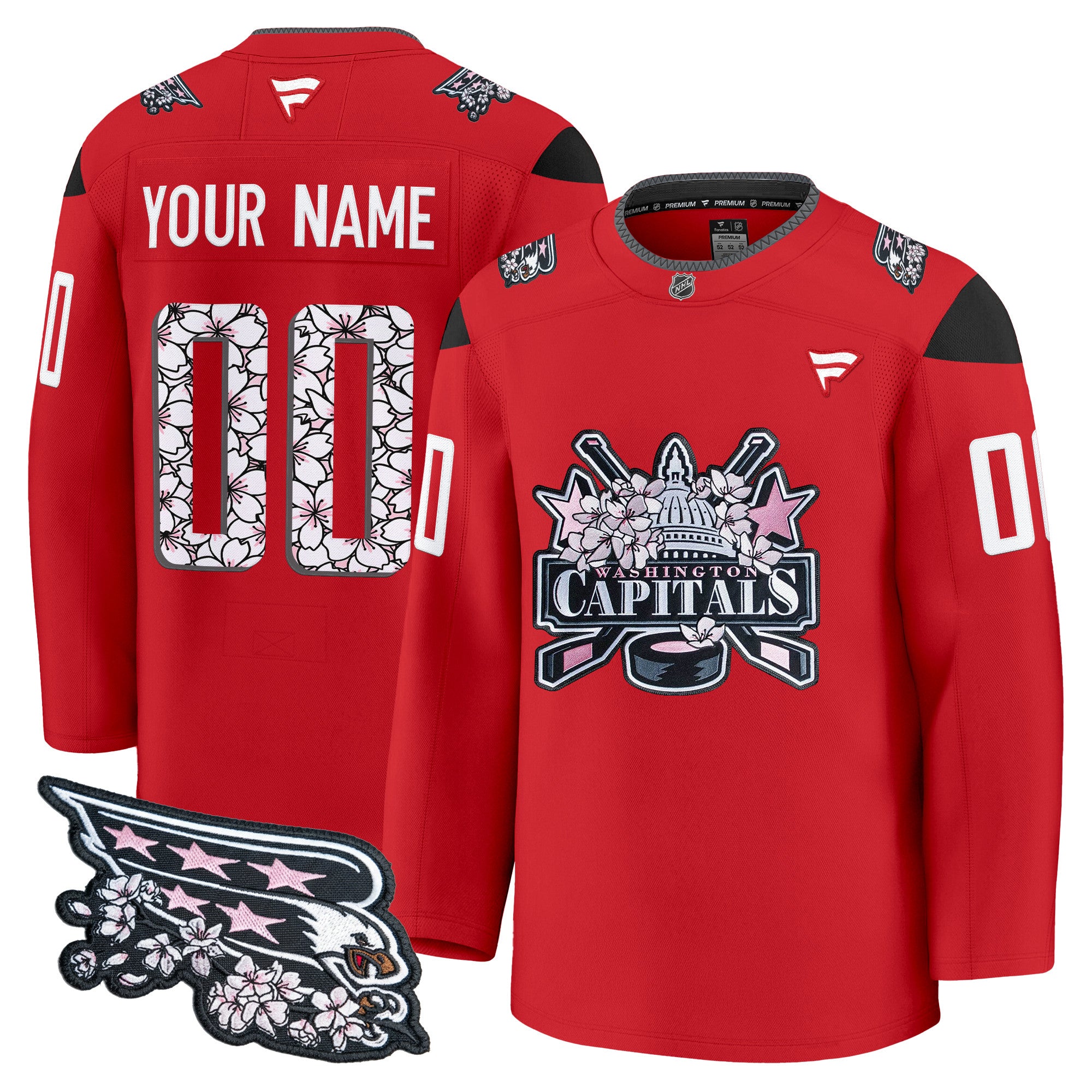 Washington Capitals 2026 Cherry Blossom Premium Custom Jersey - All Stitched
