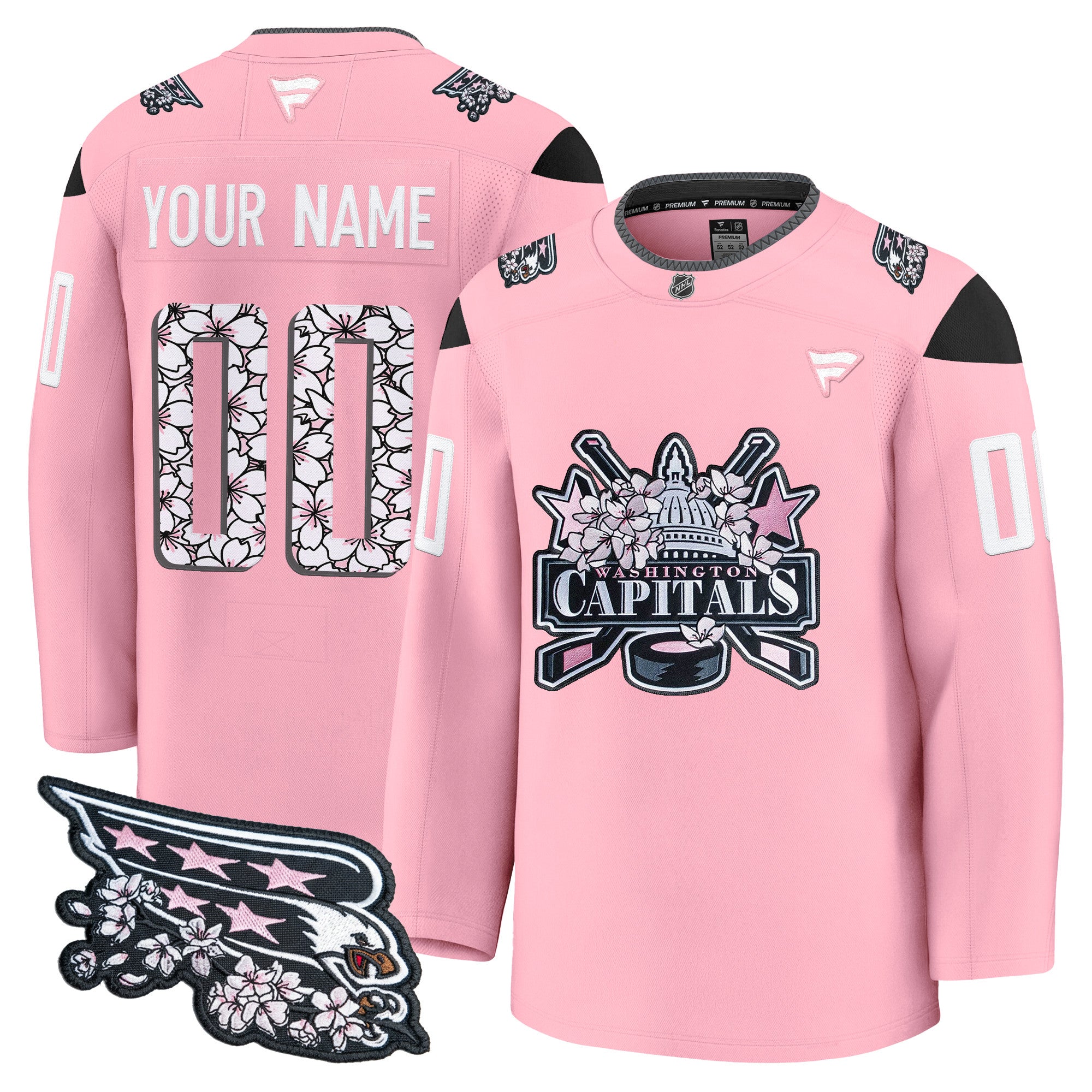 Washington Capitals 2026 Cherry Blossom Premium Custom Jersey - All Stitched