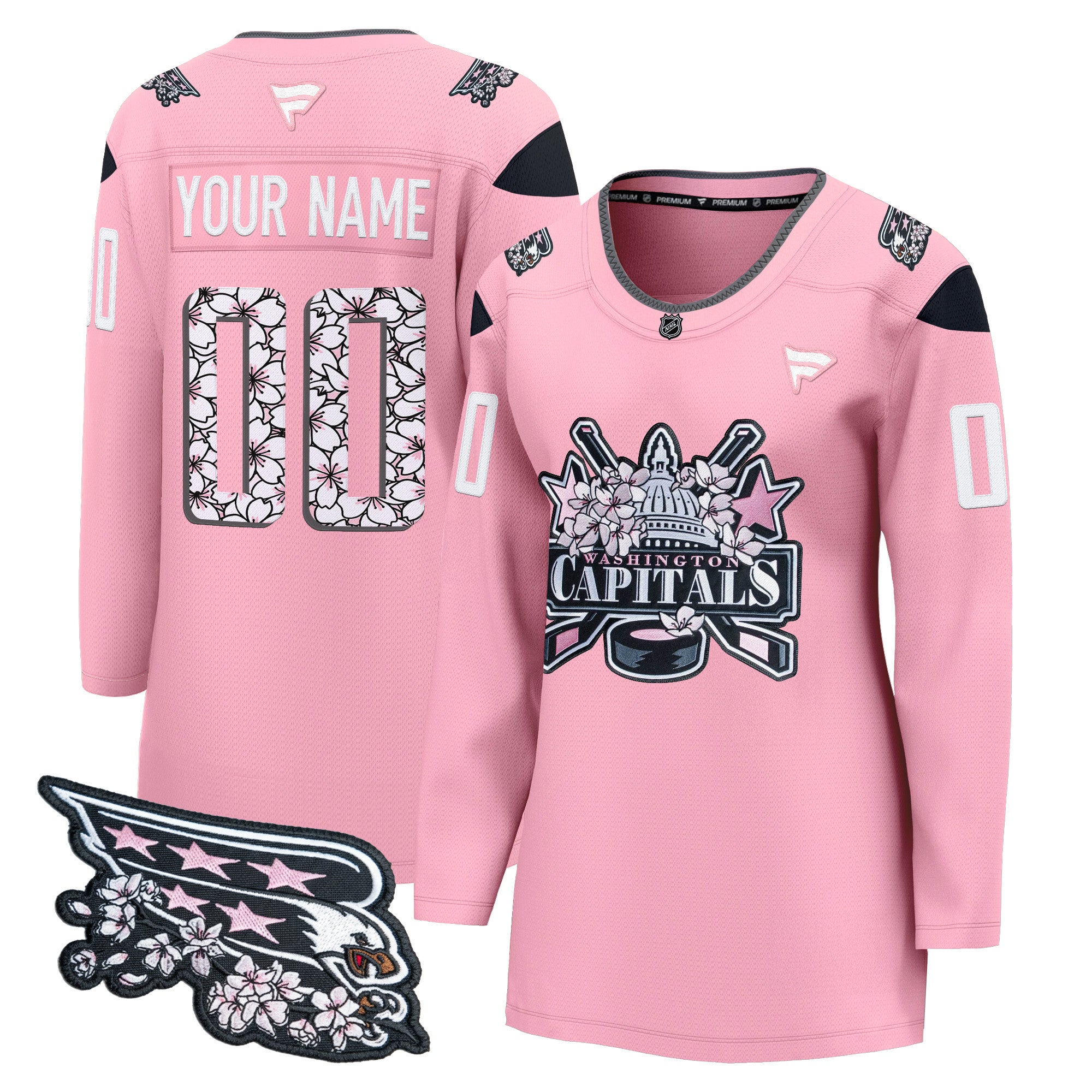 Washington Capitals 2026 Cherry Blossom Premium Custom Jersey - All Stitched