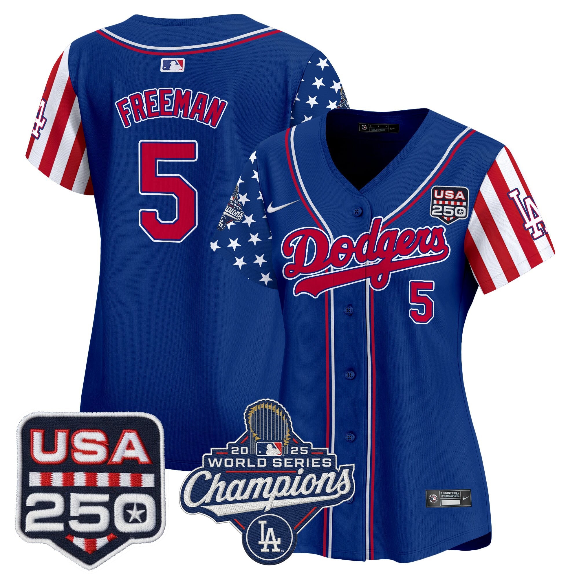 Women's Los Angeles Dodgers "America250 Edition" Vapor Premier Limited Jersey V2 - All Stitched