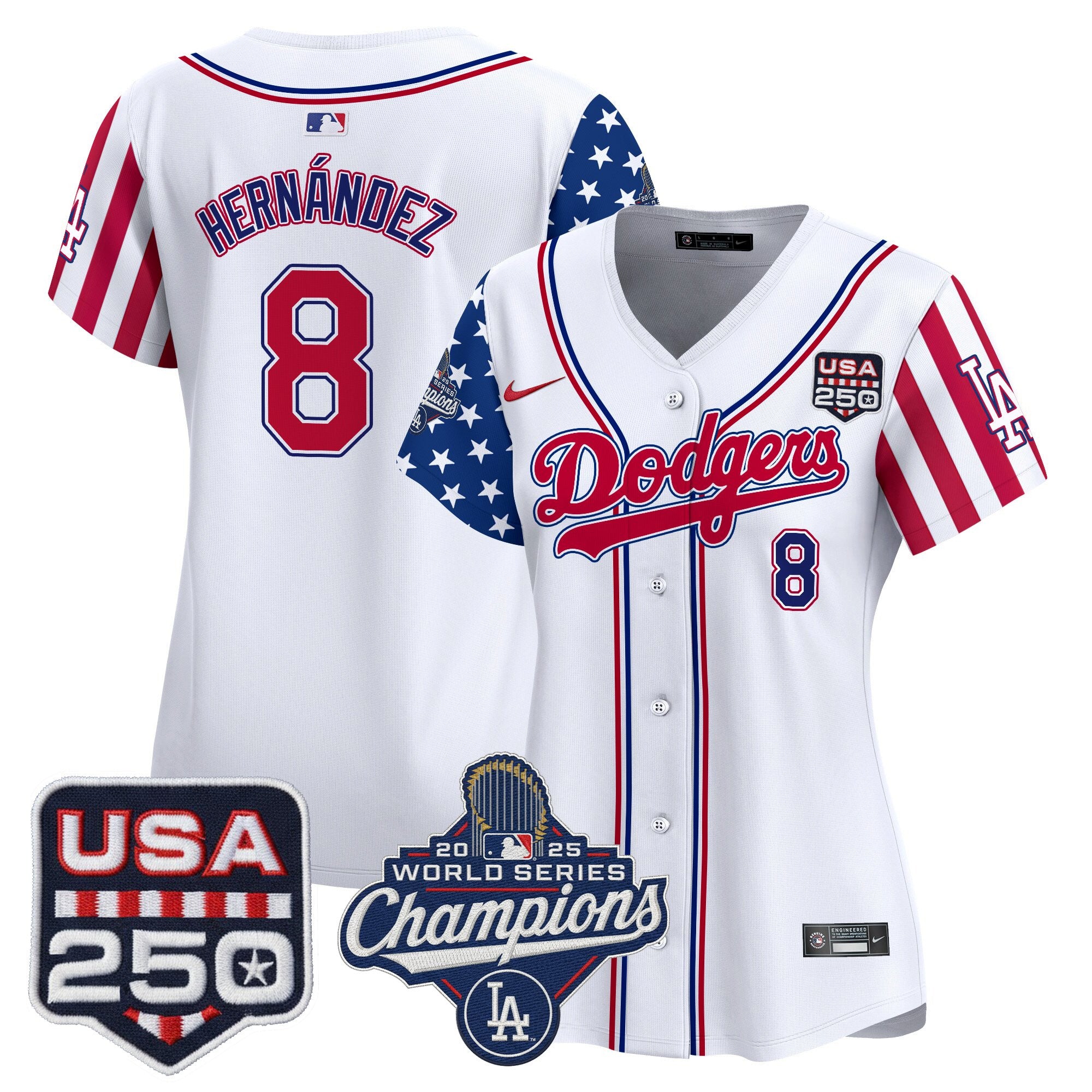 Women's Los Angeles Dodgers "America250 Edition" Vapor Premier Limited Jersey V2 - All Stitched