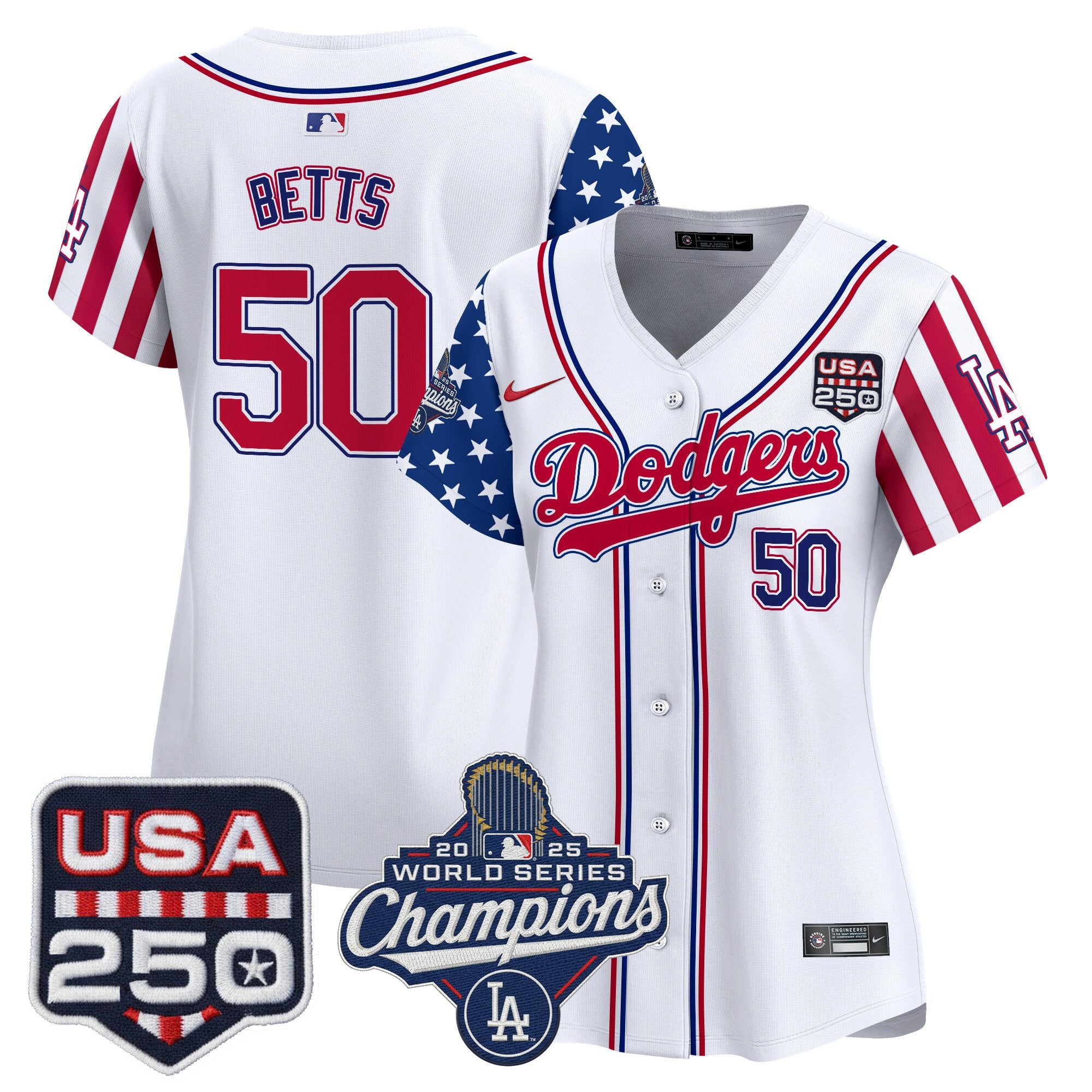 Women's Los Angeles Dodgers "America250 Edition" Vapor Premier Limited Jersey V2 - All Stitched