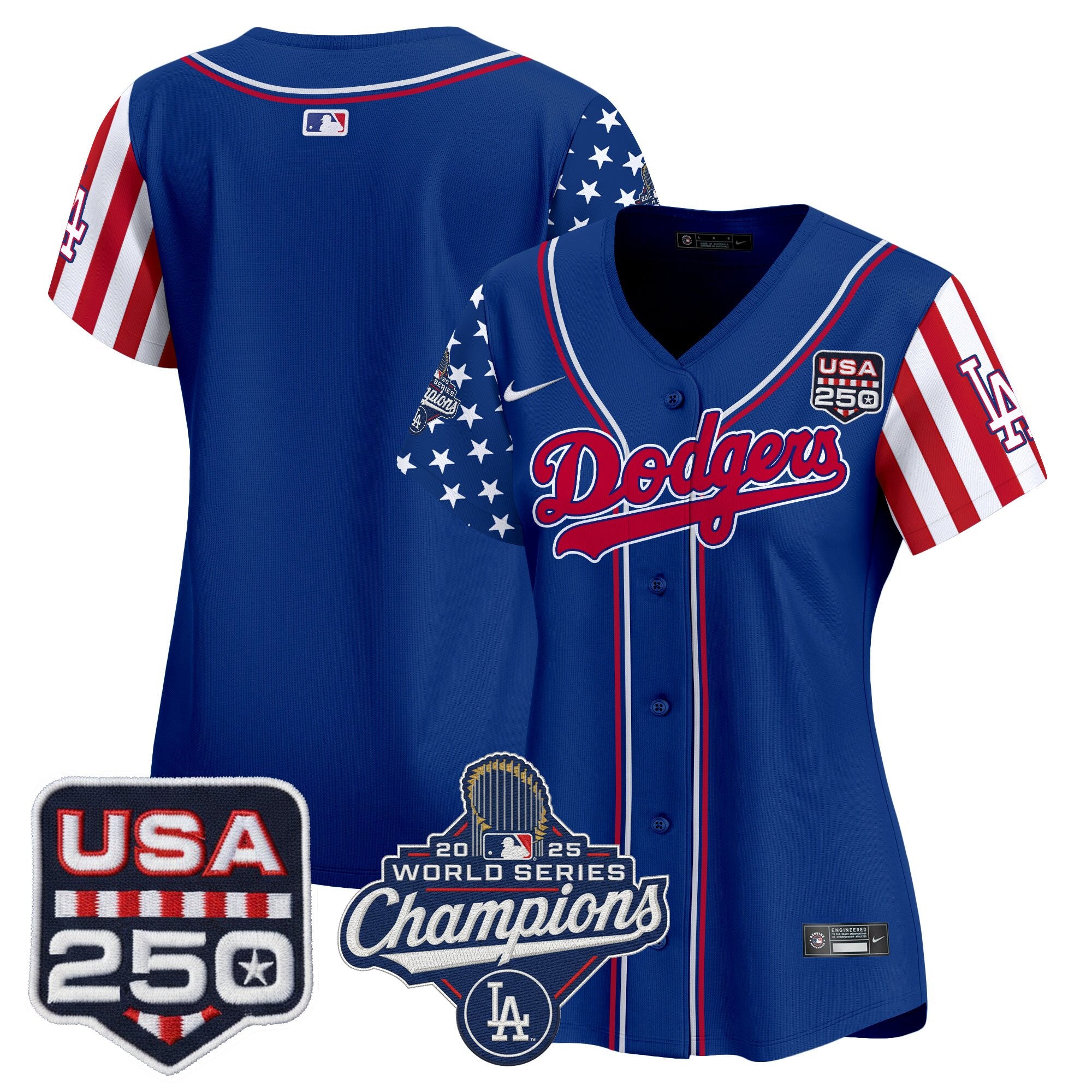Women's Los Angeles Dodgers "America250 Edition" Vapor Premier Limited Jersey V2 - All Stitched