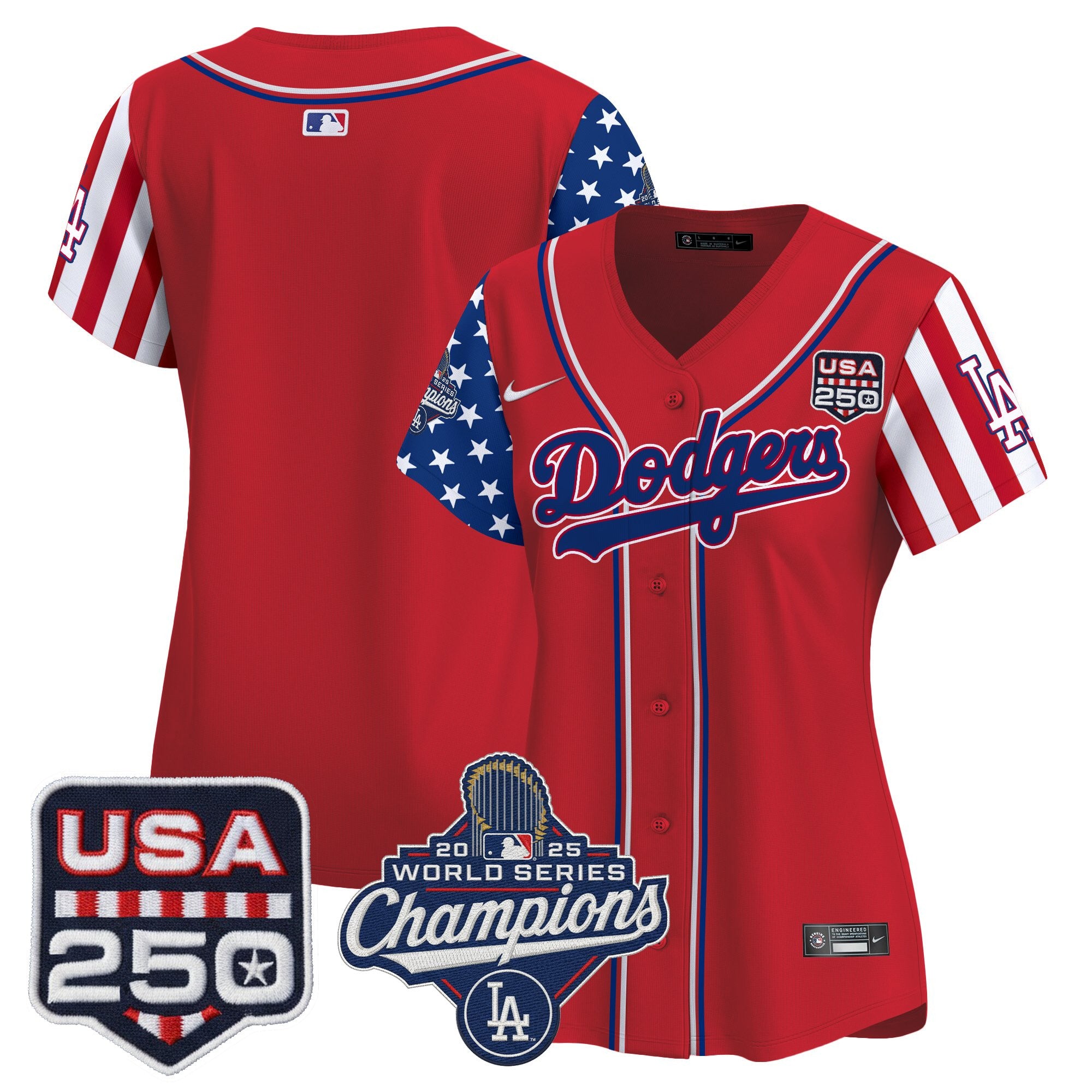 Women's Los Angeles Dodgers "America250 Edition" Vapor Premier Limited Jersey V2 - All Stitched