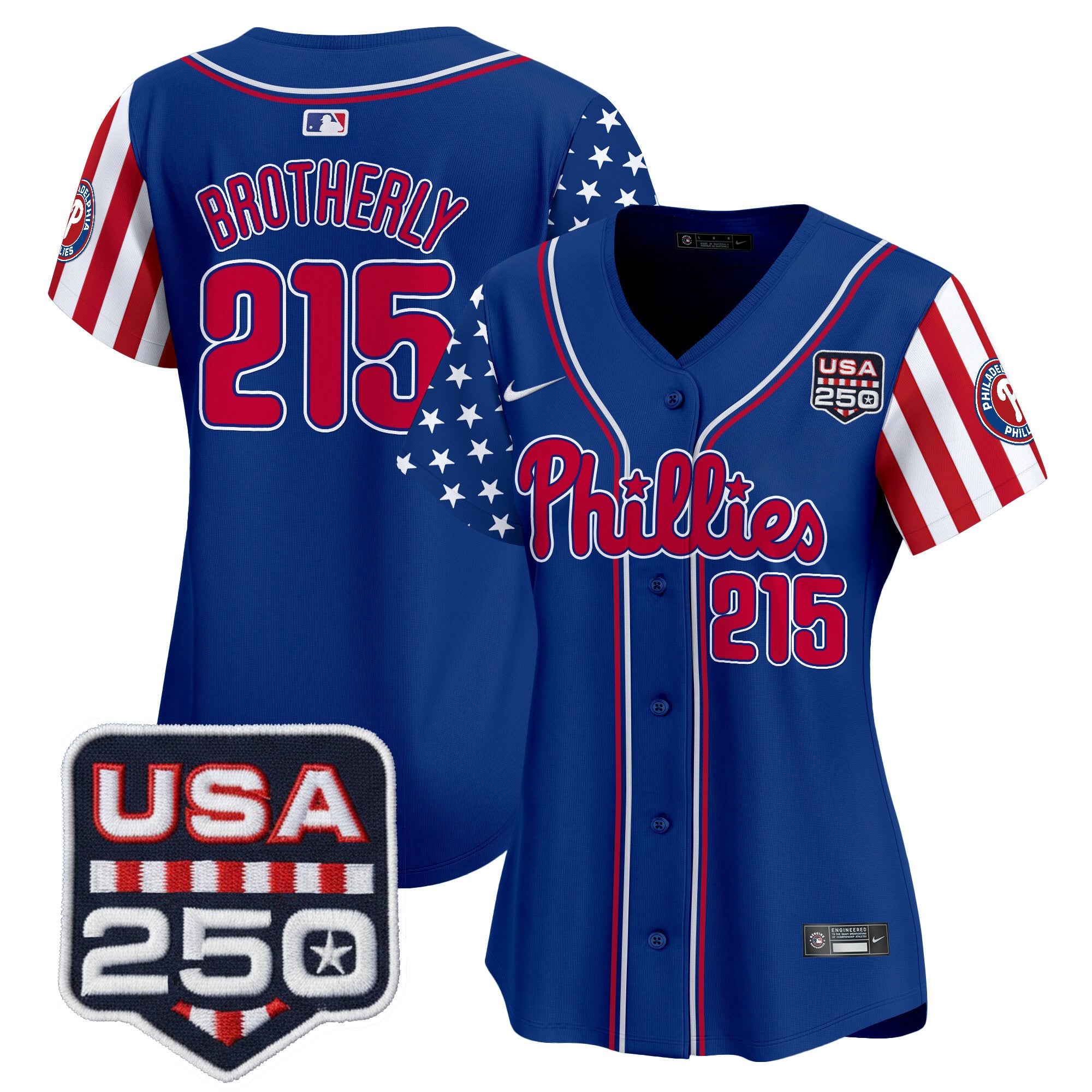 Women's Philadelphia Phillies America250 Edition Vapor Premier Limited Jersey - All Stitched
