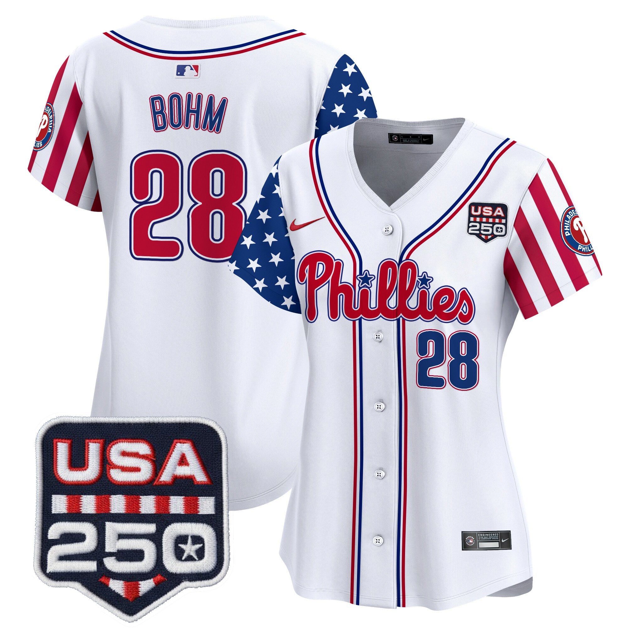 Women's Philadelphia Phillies America250 Edition Vapor Premier Limited Jersey - All Stitched