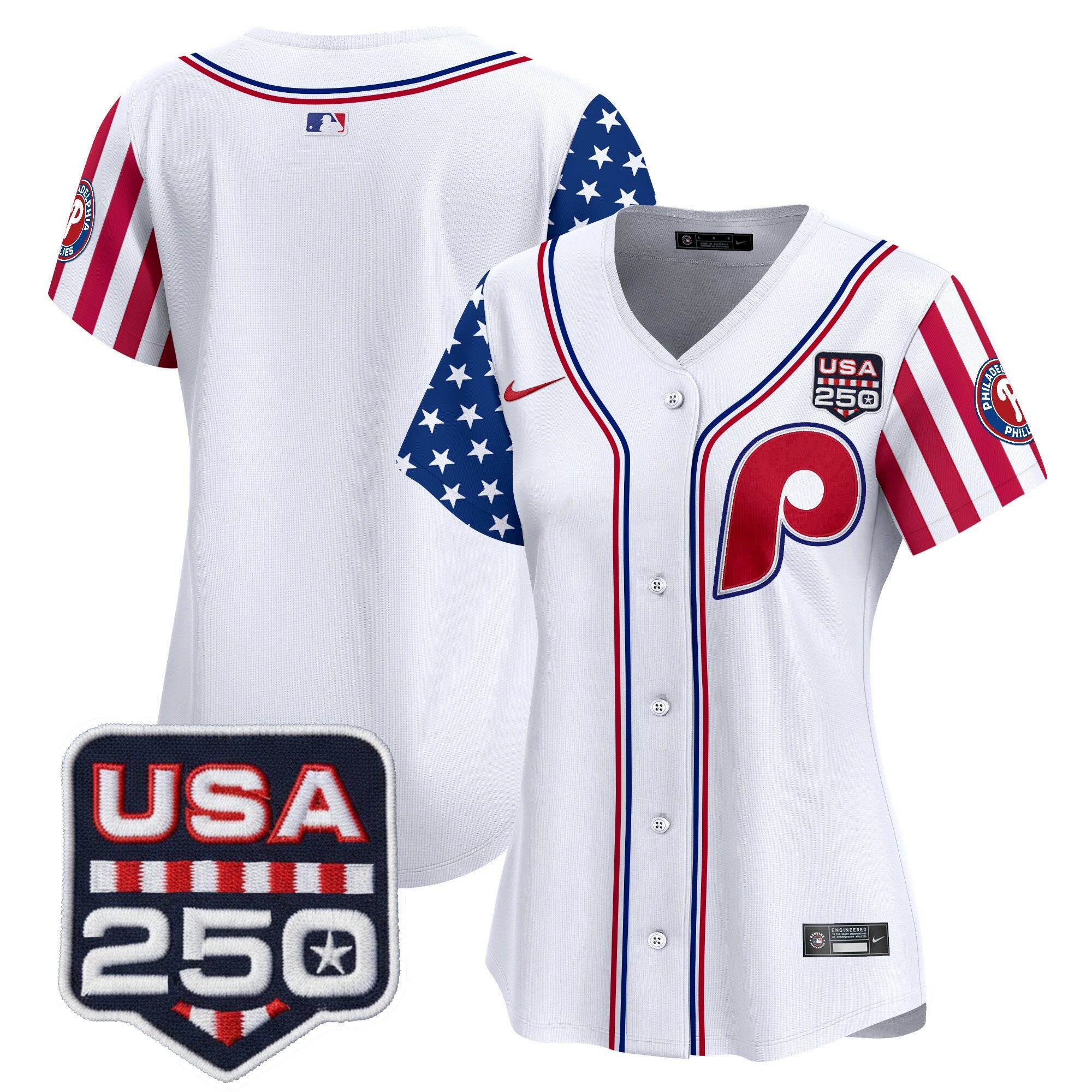 Women's Philadelphia Phillies America250 Edition Vapor Premier Limited Jersey - All Stitched