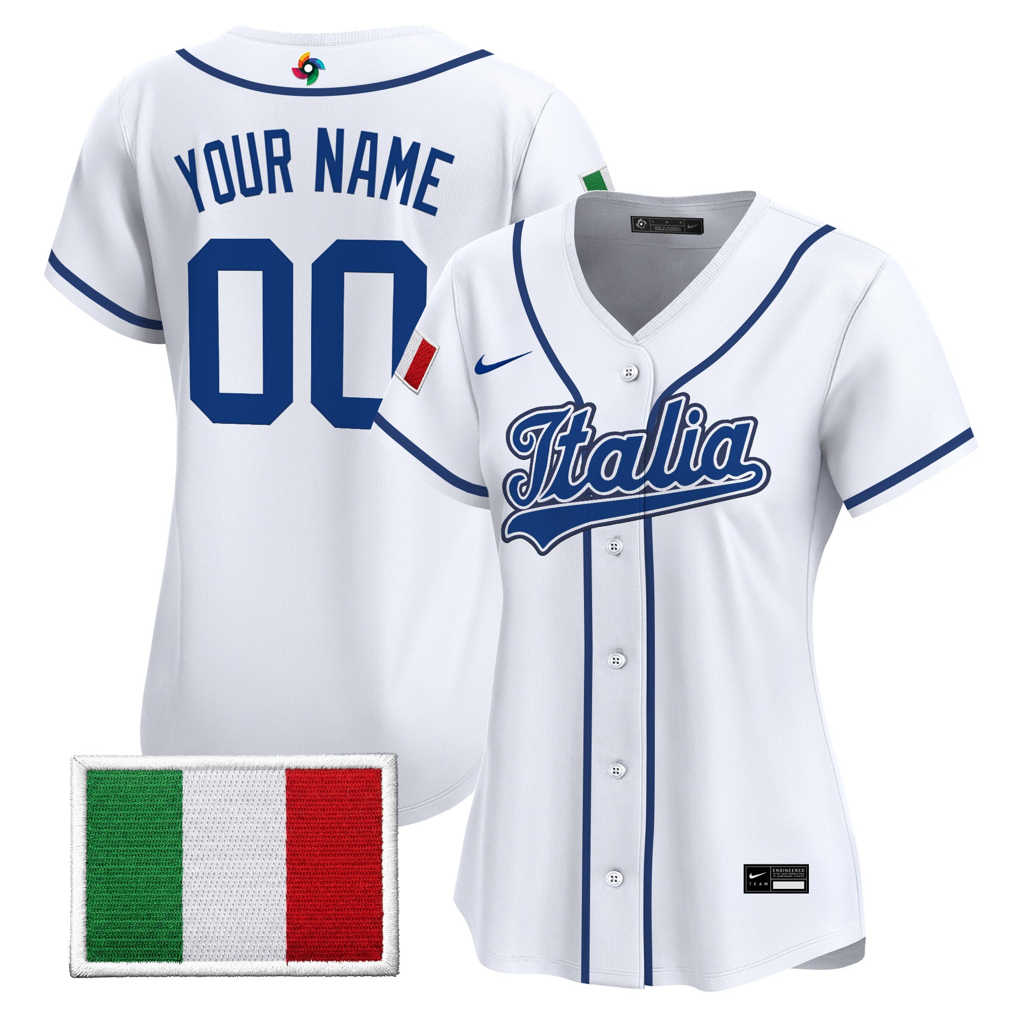 Team Italy 2026 World Baseball Classic Vapor Premier Custom Jersey - All Stitched