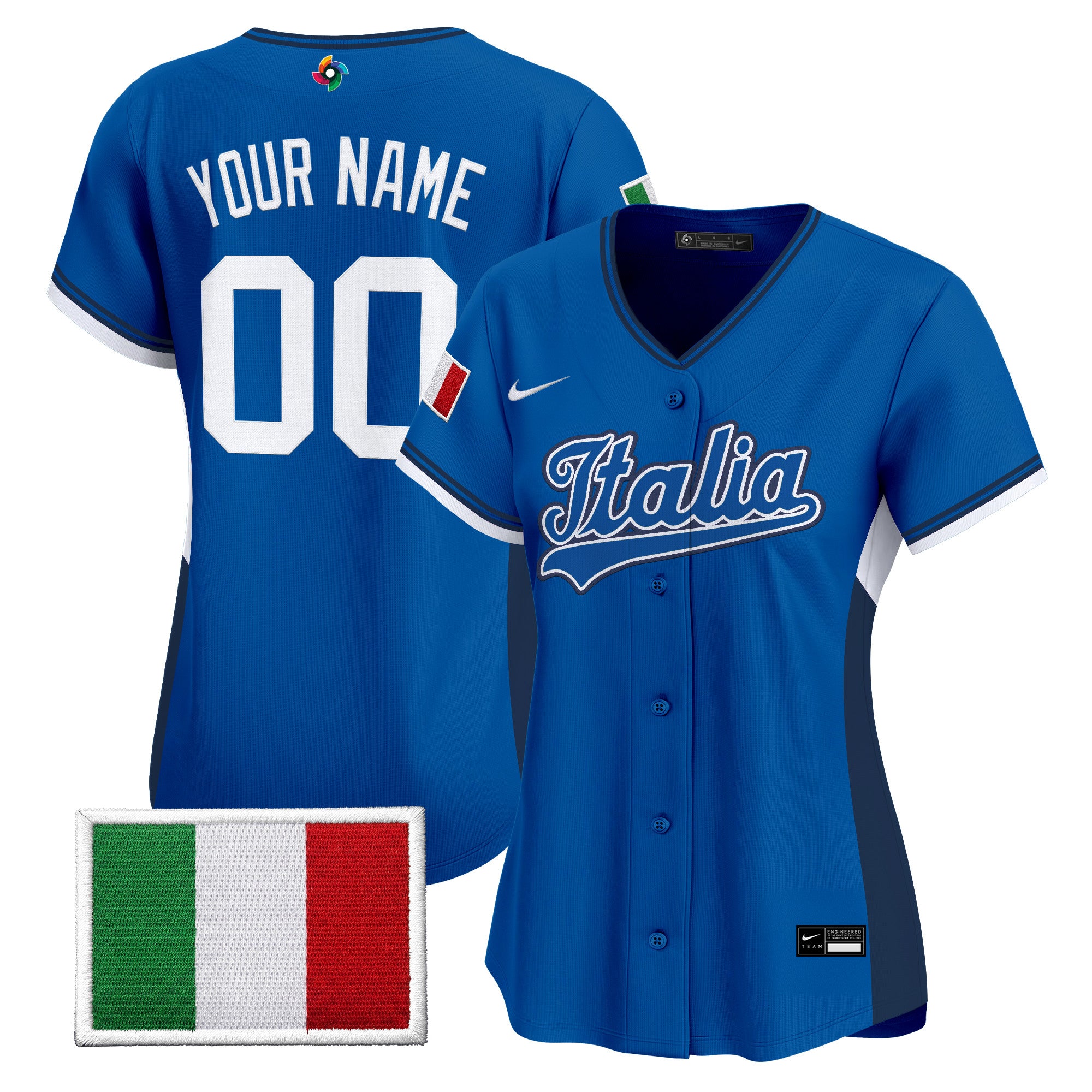 Team Italy 2026 World Baseball Classic Vapor Premier Custom Jersey - All Stitched