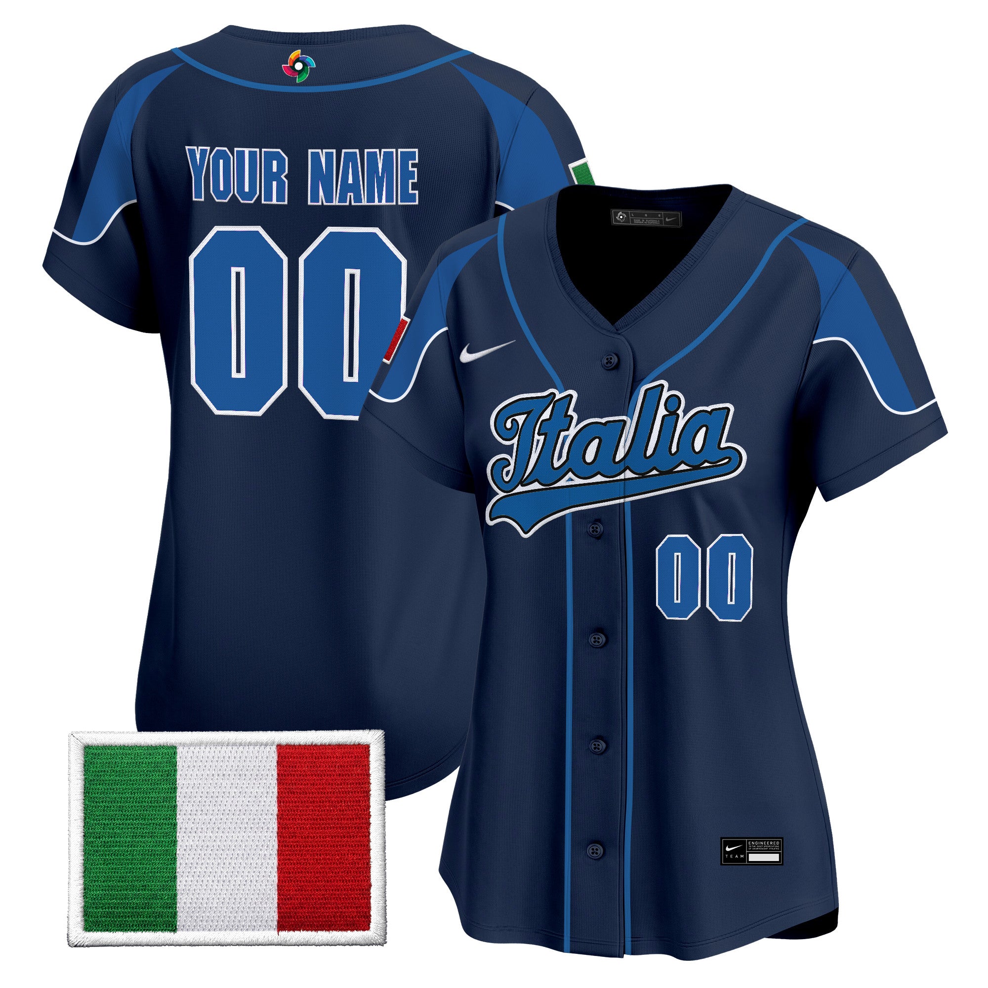 Team Italy 2026 World Baseball Classic Vapor Premier Custom Jersey - All Stitched