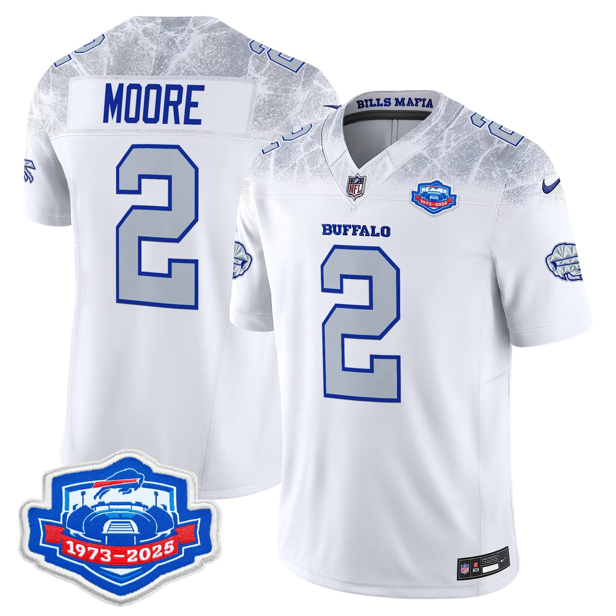 Men's Buffalo Bills 1973 - 2025 Farewell Season Patch Vapor Limited Jersey - All Stitched