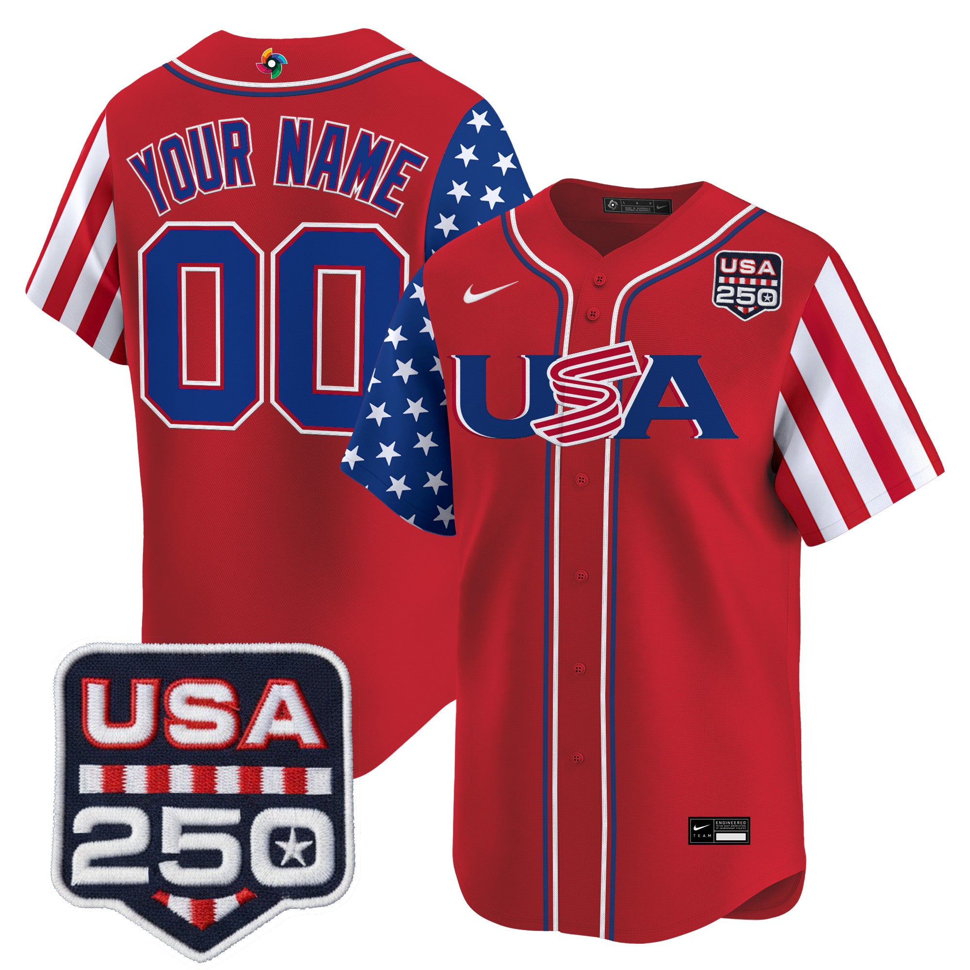 Team USA World Baseball Classic "America250 Edition" Vapor Premier Limited Custom Jersey - All Stitched