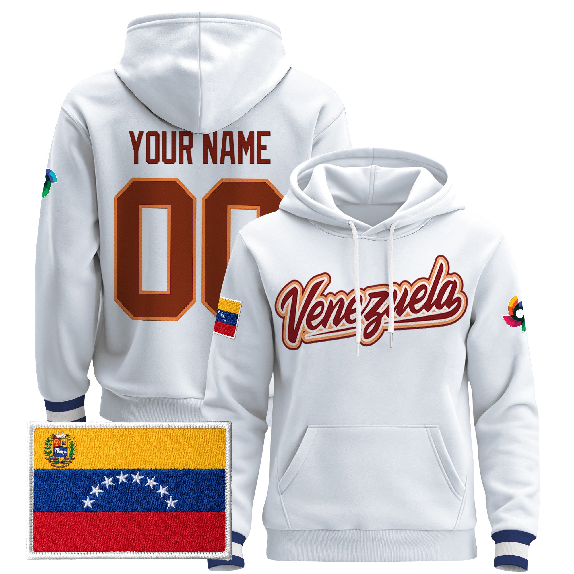 Team Venezuela 2026 World Baseball Classic Vapor Premier Custom Hoodie - All Stitched