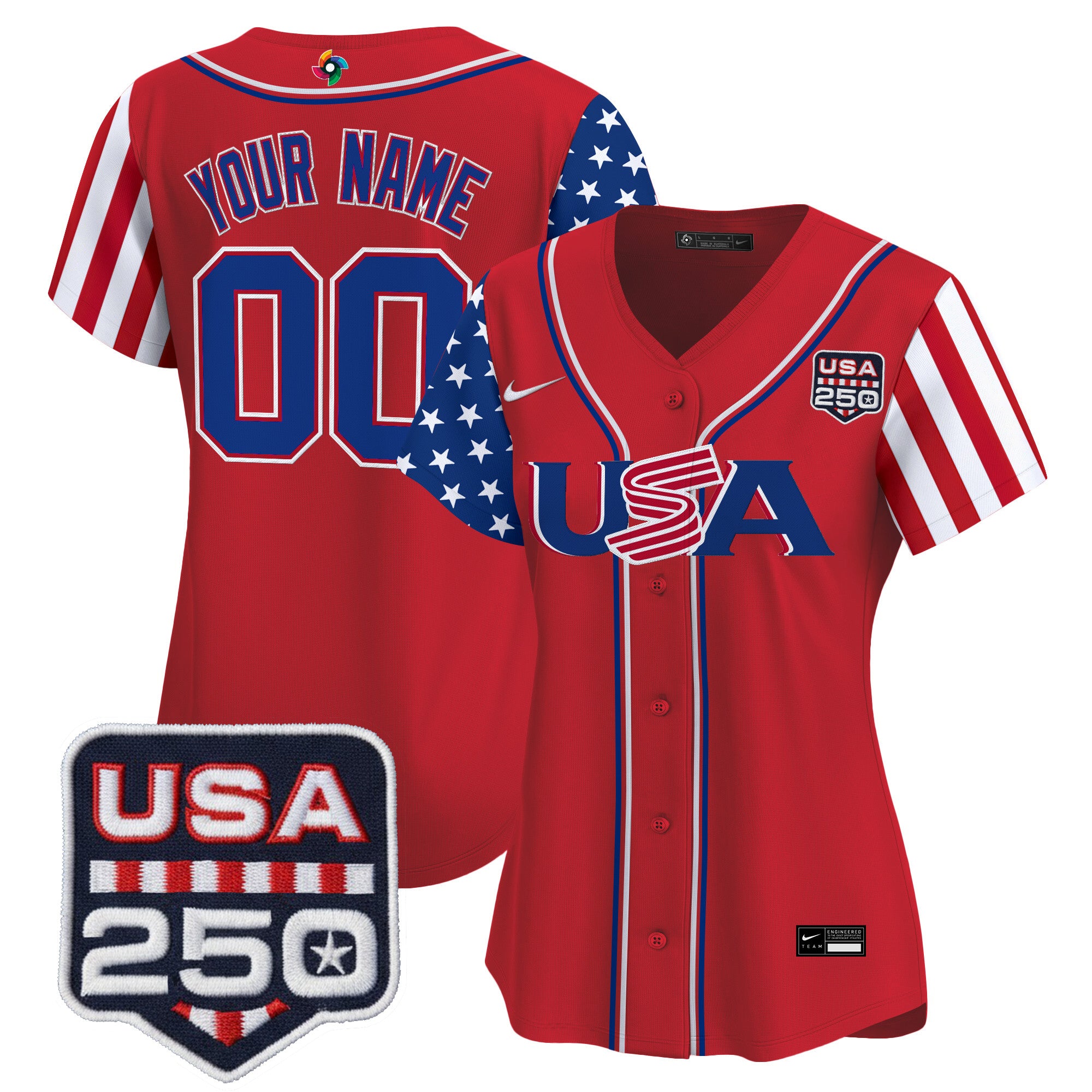 Team USA World Baseball Classic "America250 Edition" Vapor Premier Limited Custom Jersey - All Stitched