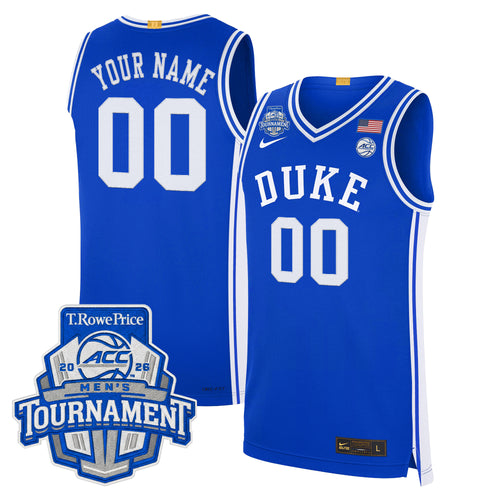 Duke Blue Devils 2026 ACC Conference Tournament Champions Custom Basketball Jersey - All Stitched