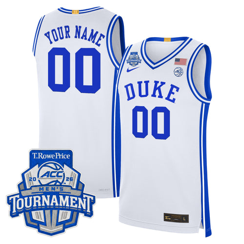 Duke Blue Devils 2026 ACC Conference Tournament Champions Custom Basketball Jersey - All Stitched