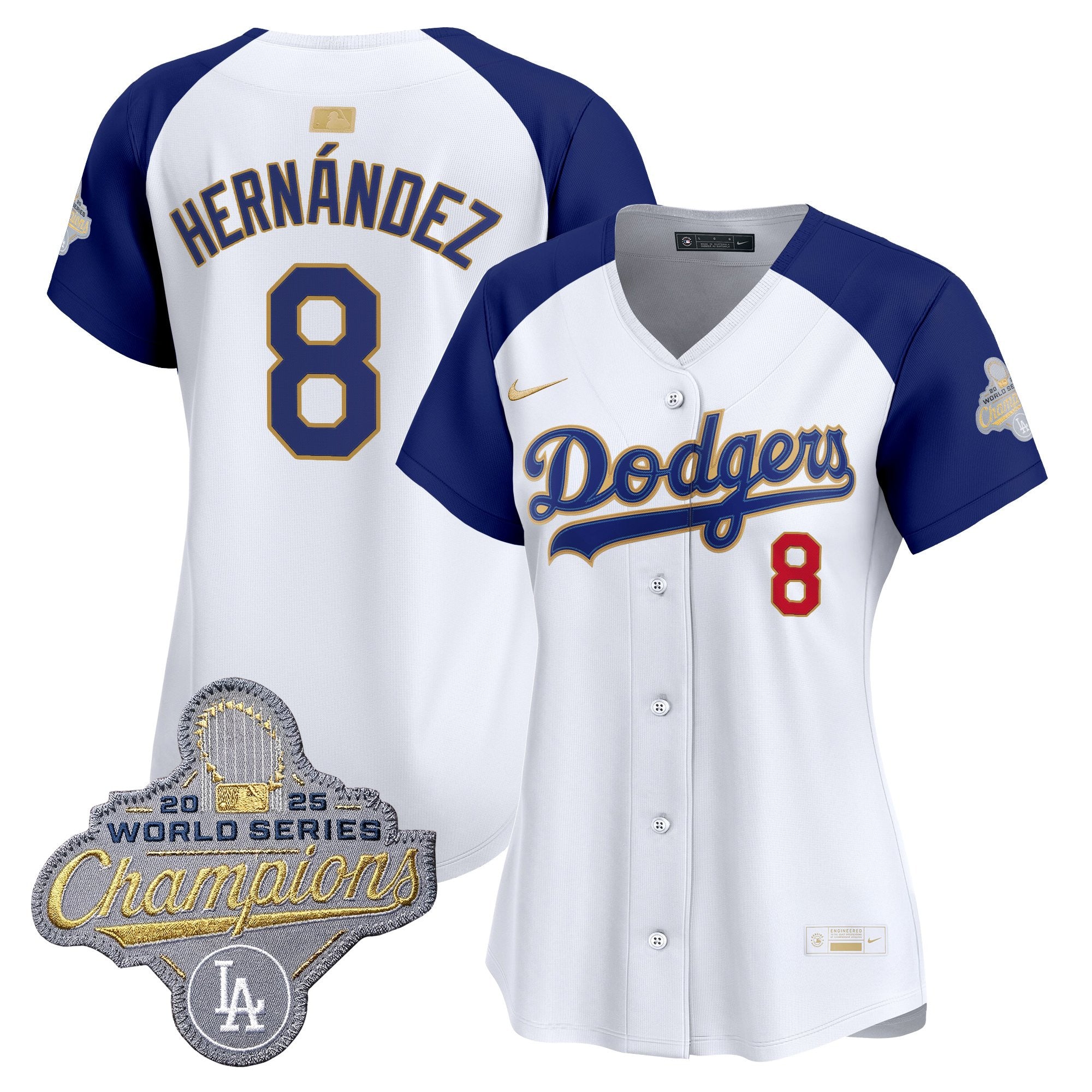 Women's Los Angeles Dodgers "Gold Collection" Premier Limited Jersey - All Stitched